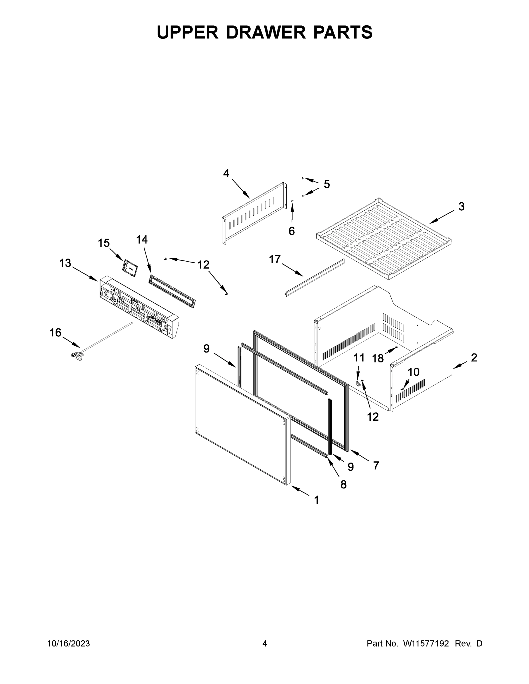 03 - UPPER DRAWER PARTS