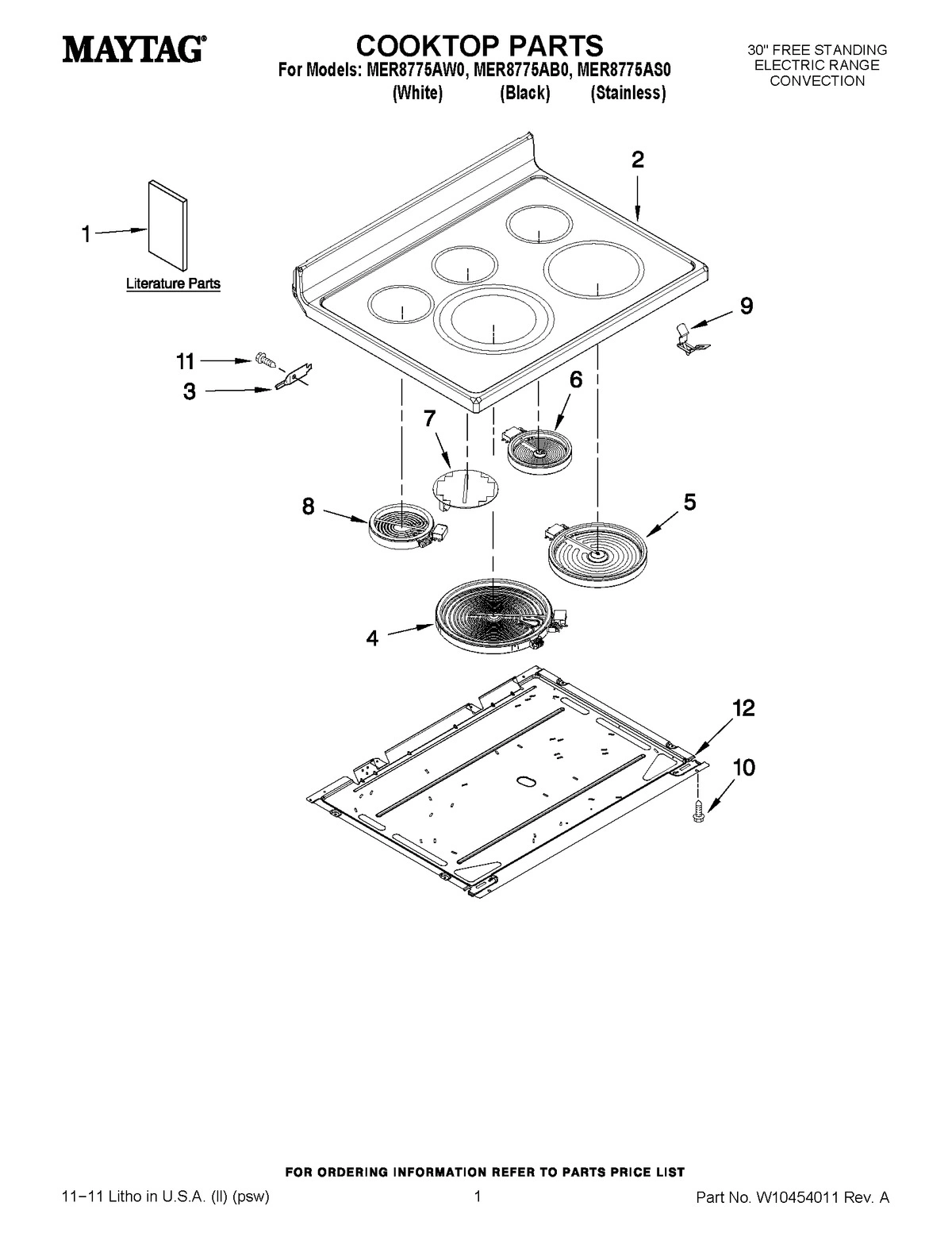 01 - COOKTOP PARTS