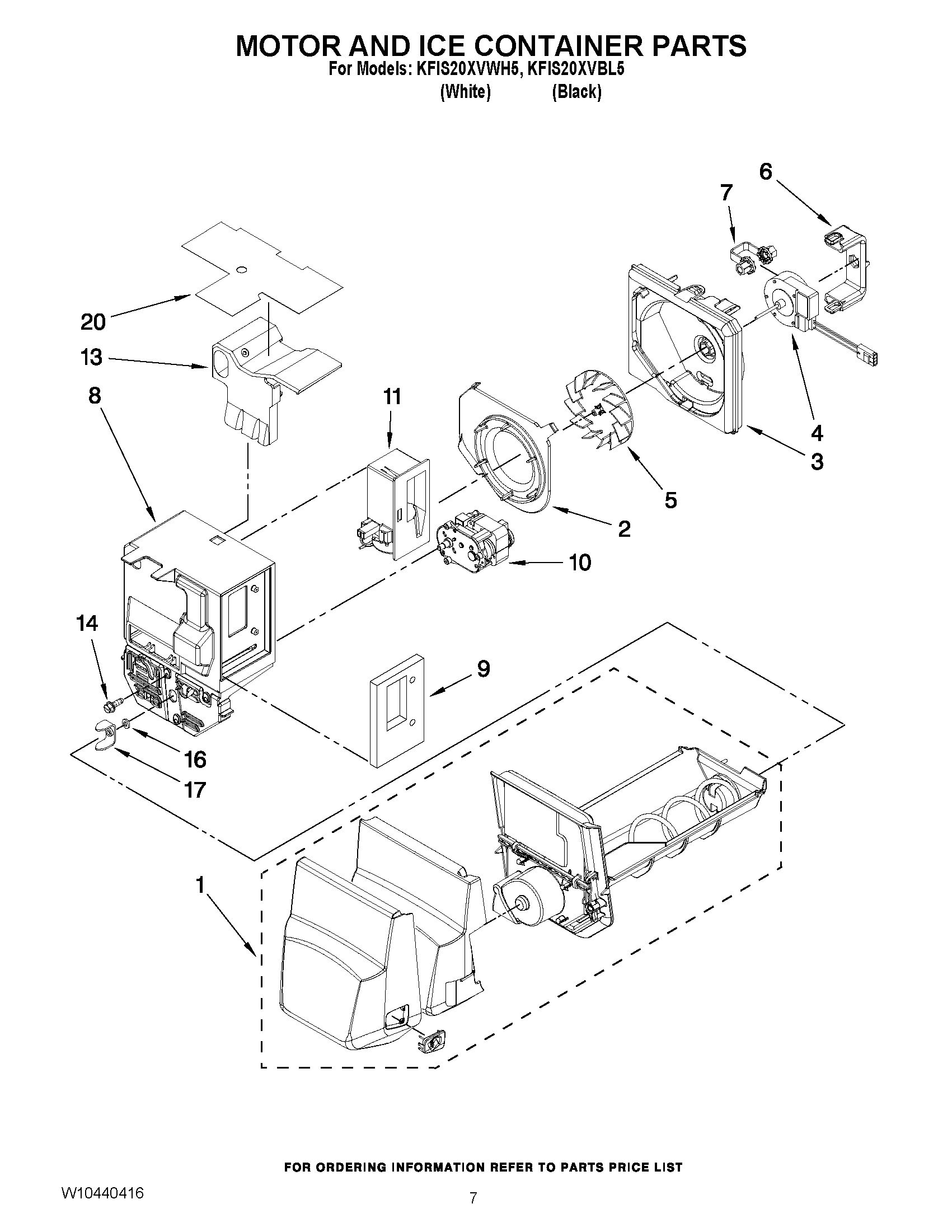 04 - MOTOR AND ICE CONTAINER PARTS
