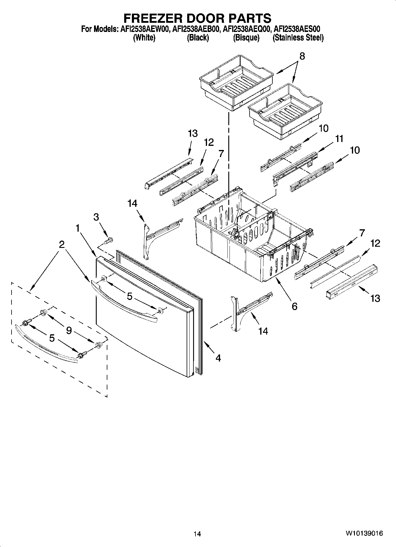 08 - FREEZER DOOR PARTS