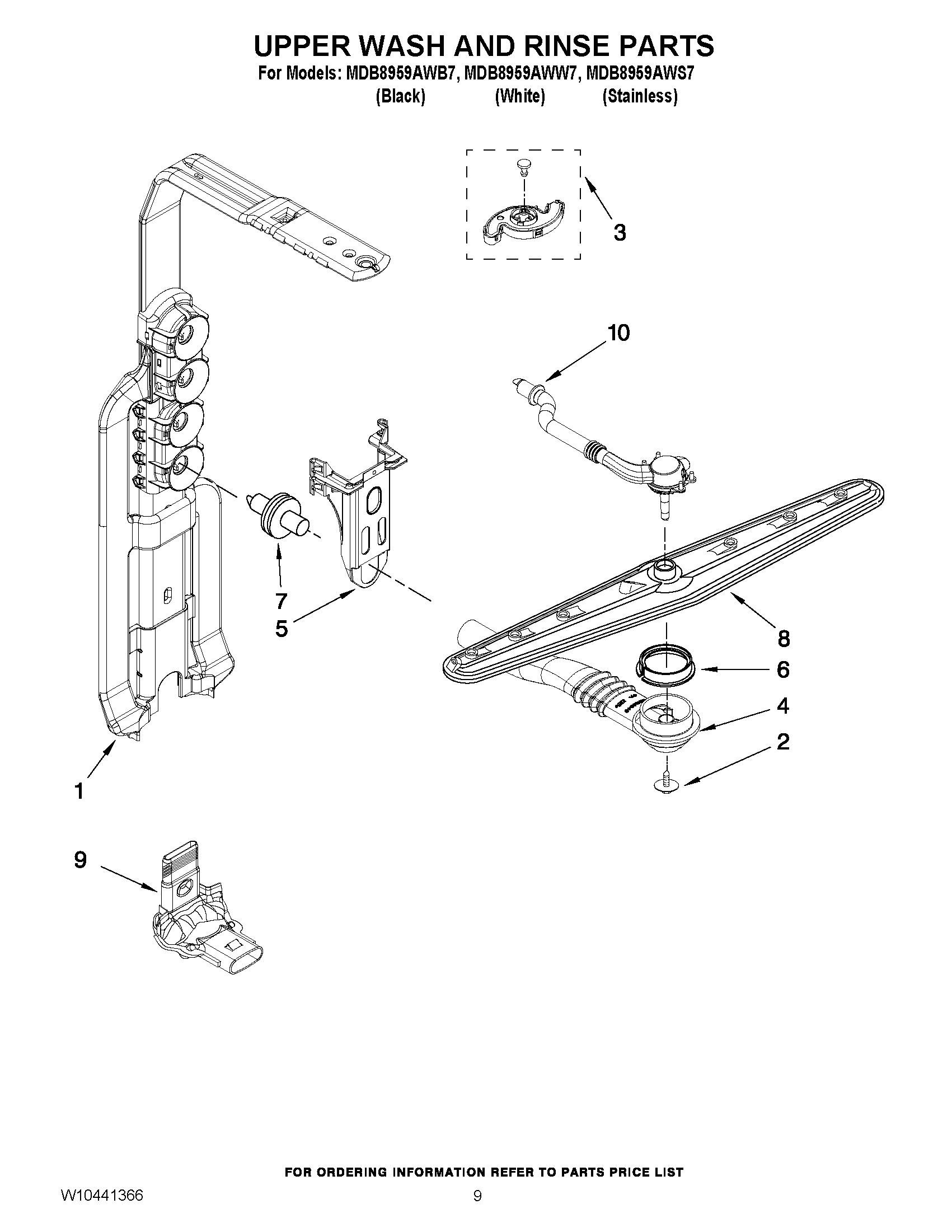 07 - UPPER WASH AND RINSE PARTS