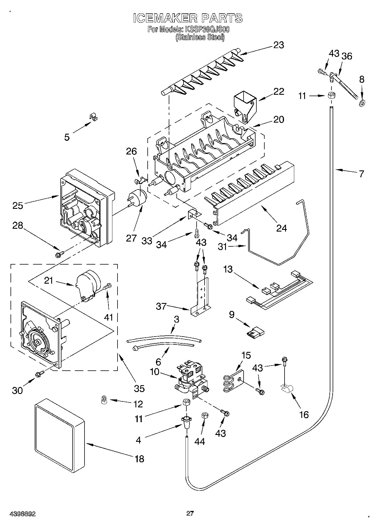 17 - ICE MAKER, OPTIONAL