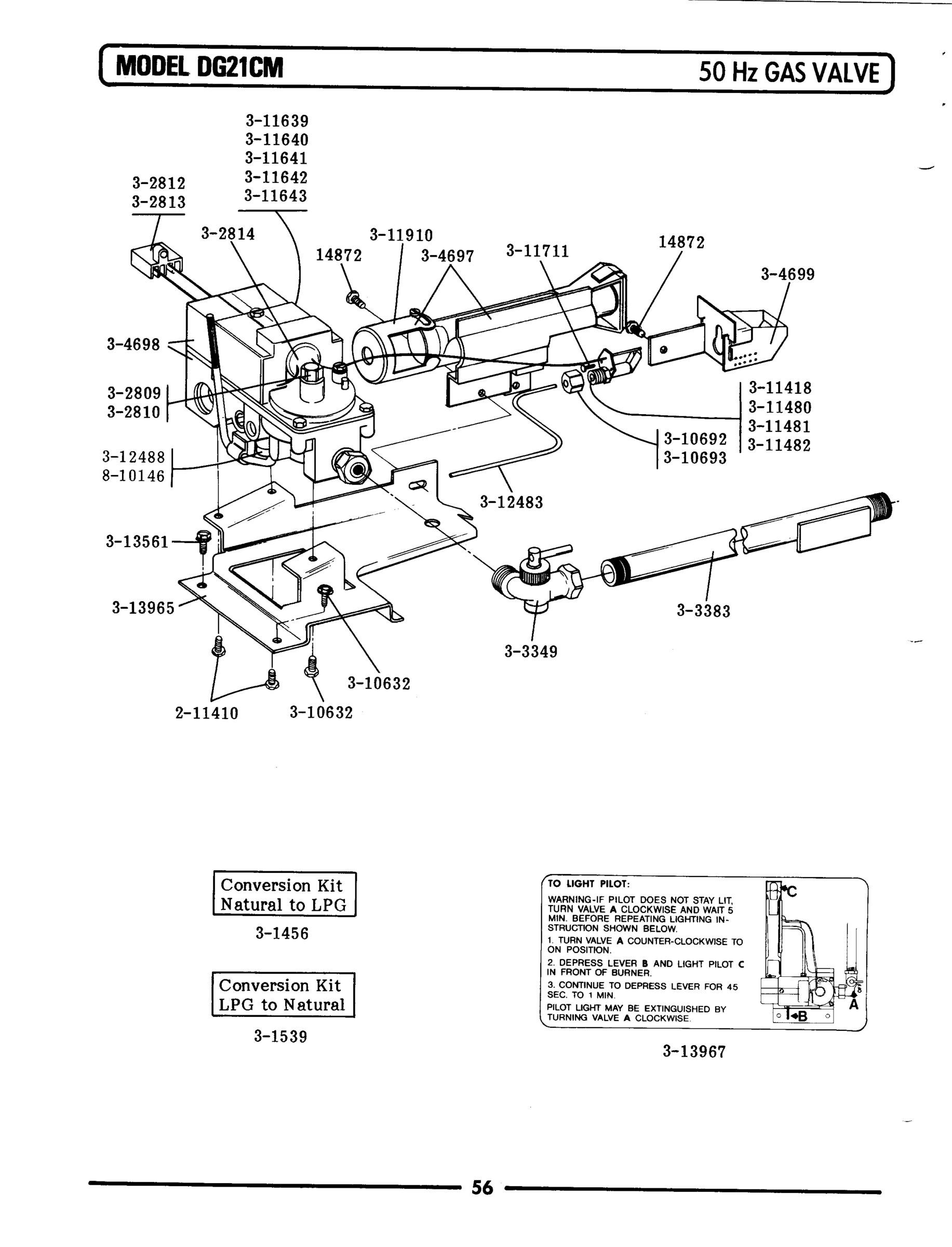 15 - 50HZ GAS VALVE