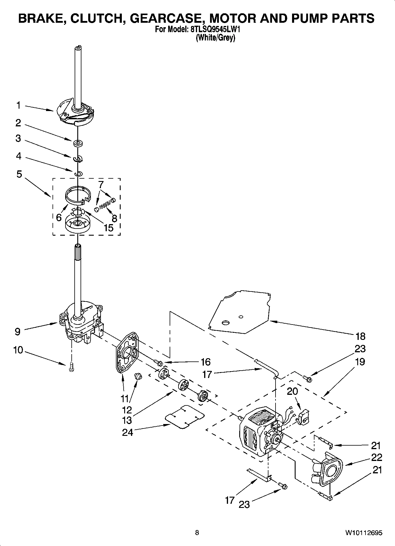 05 - BRAKE, CLUTCH, GEARCASE, MOTOR AND PUMP PARTS