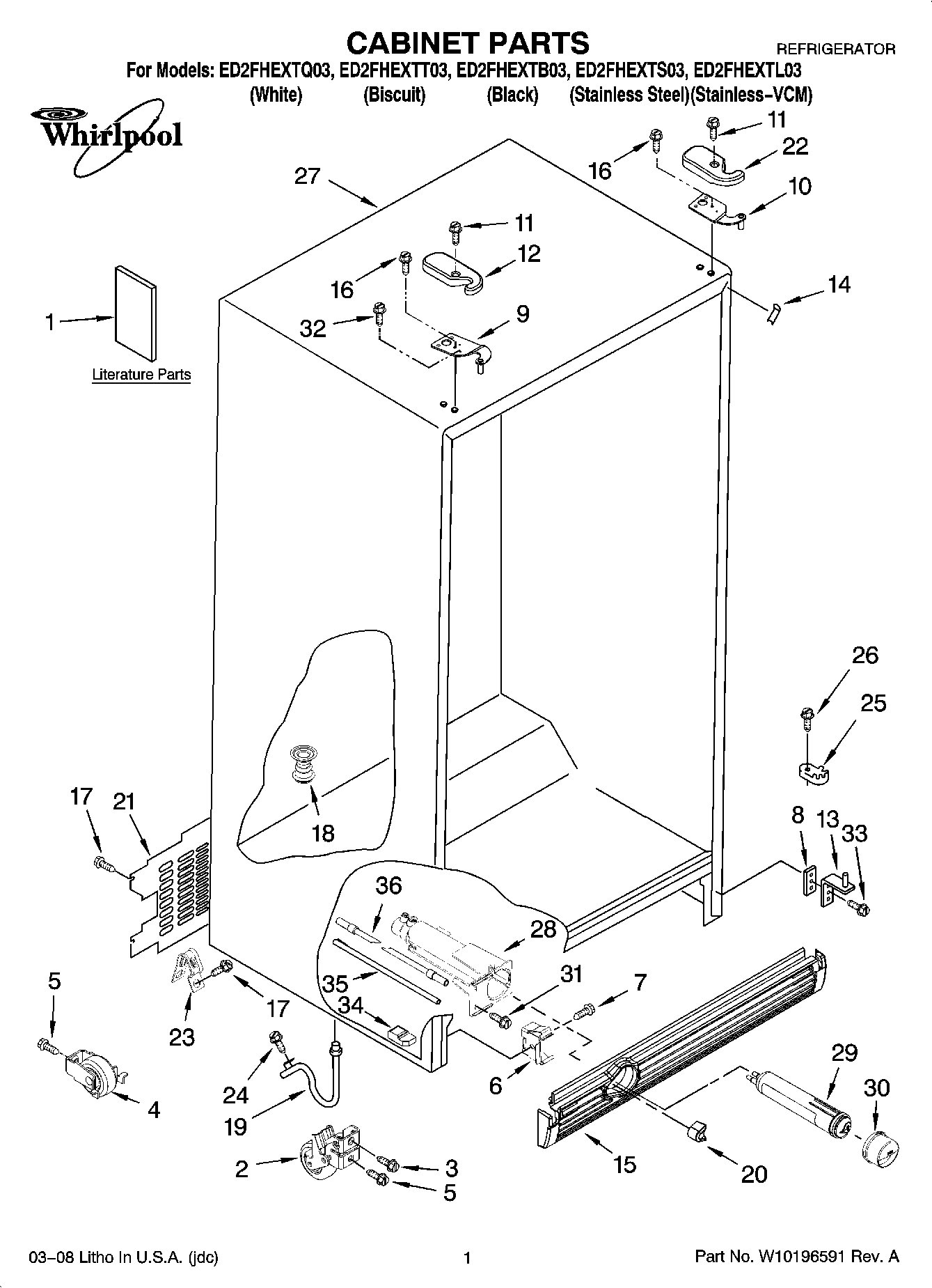 01 - CABINET PARTS
