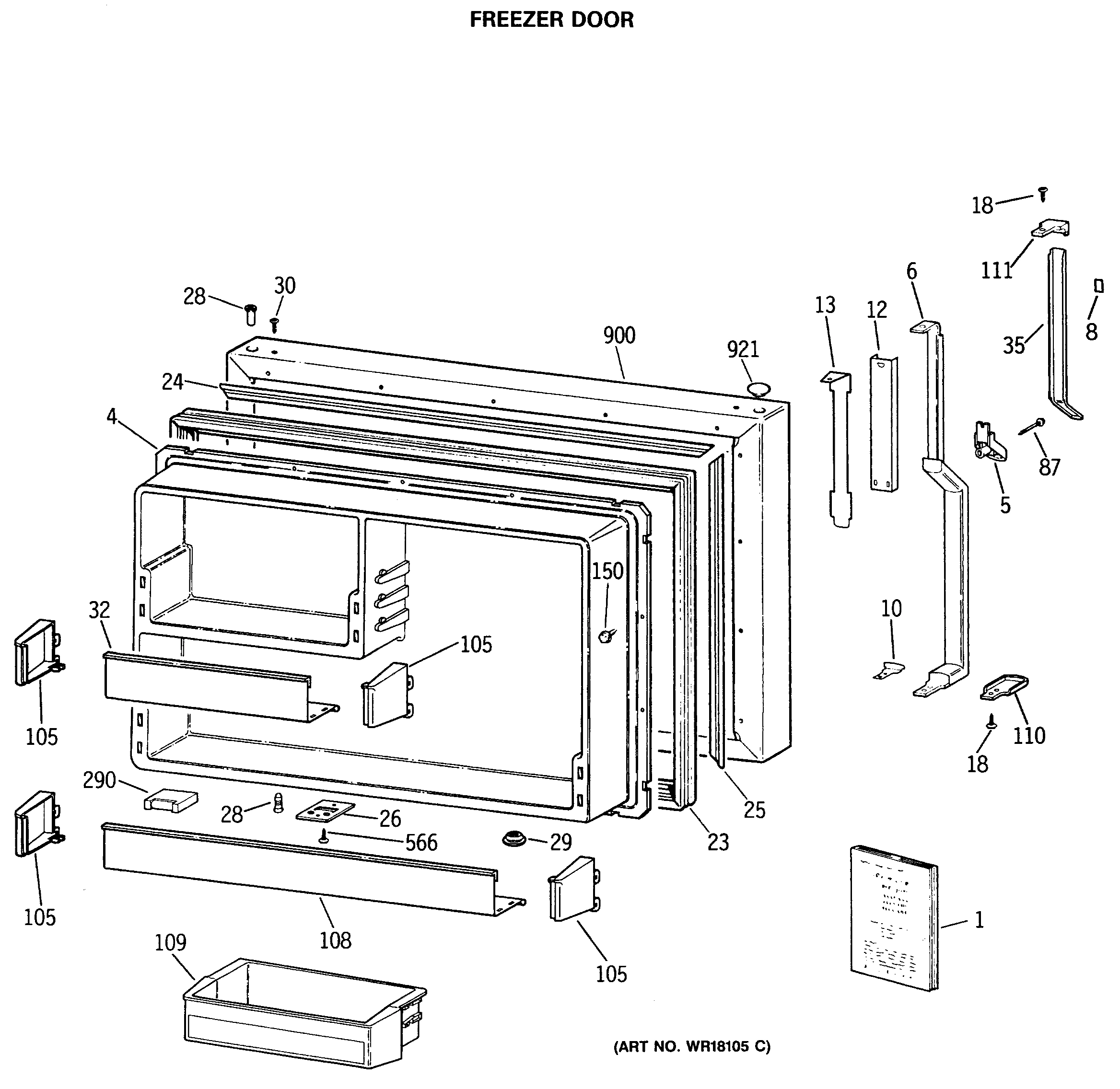 FREEZER DOOR