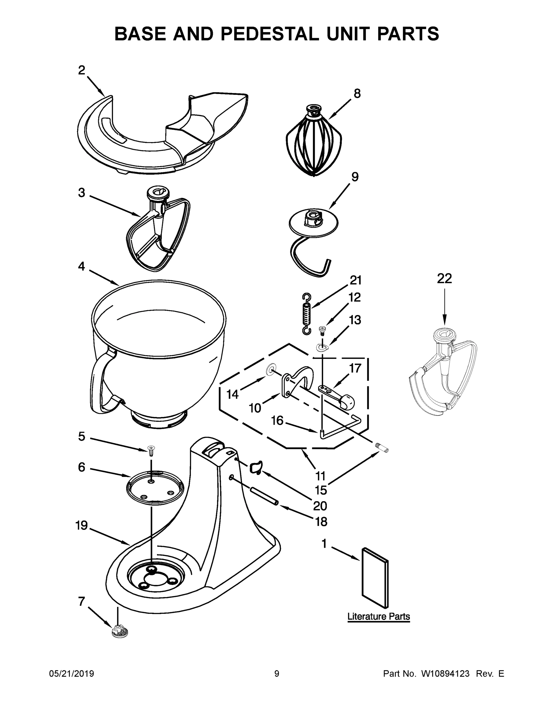 05 - BASE AND PEDESTAL UNIT PARTS
