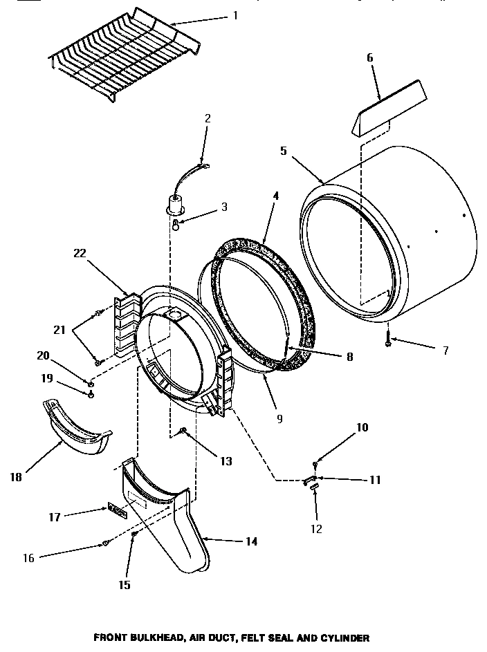06 - FR BLKHD, AIR DUCT, FELT SEAL & CYLINDER
