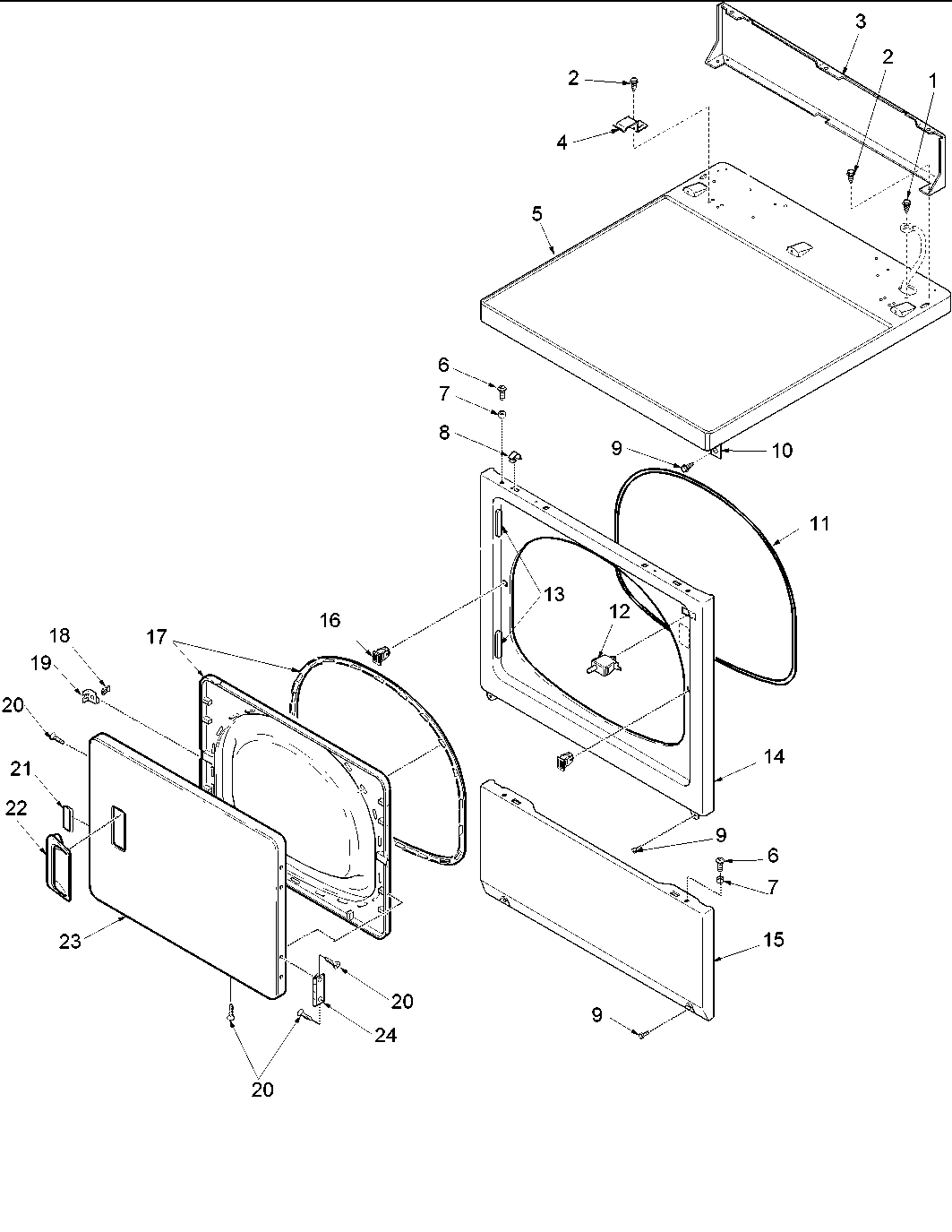 03 - DOOR AND FRONT, ACCESS, AND TOP PANEL