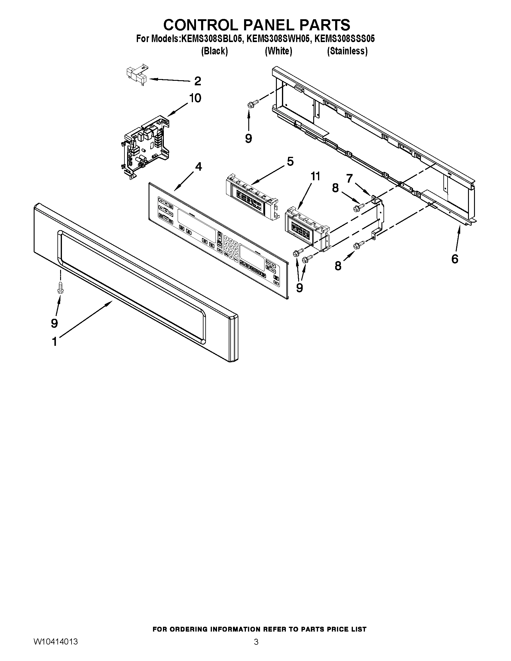 02 - CONTROL PANEL PARTS