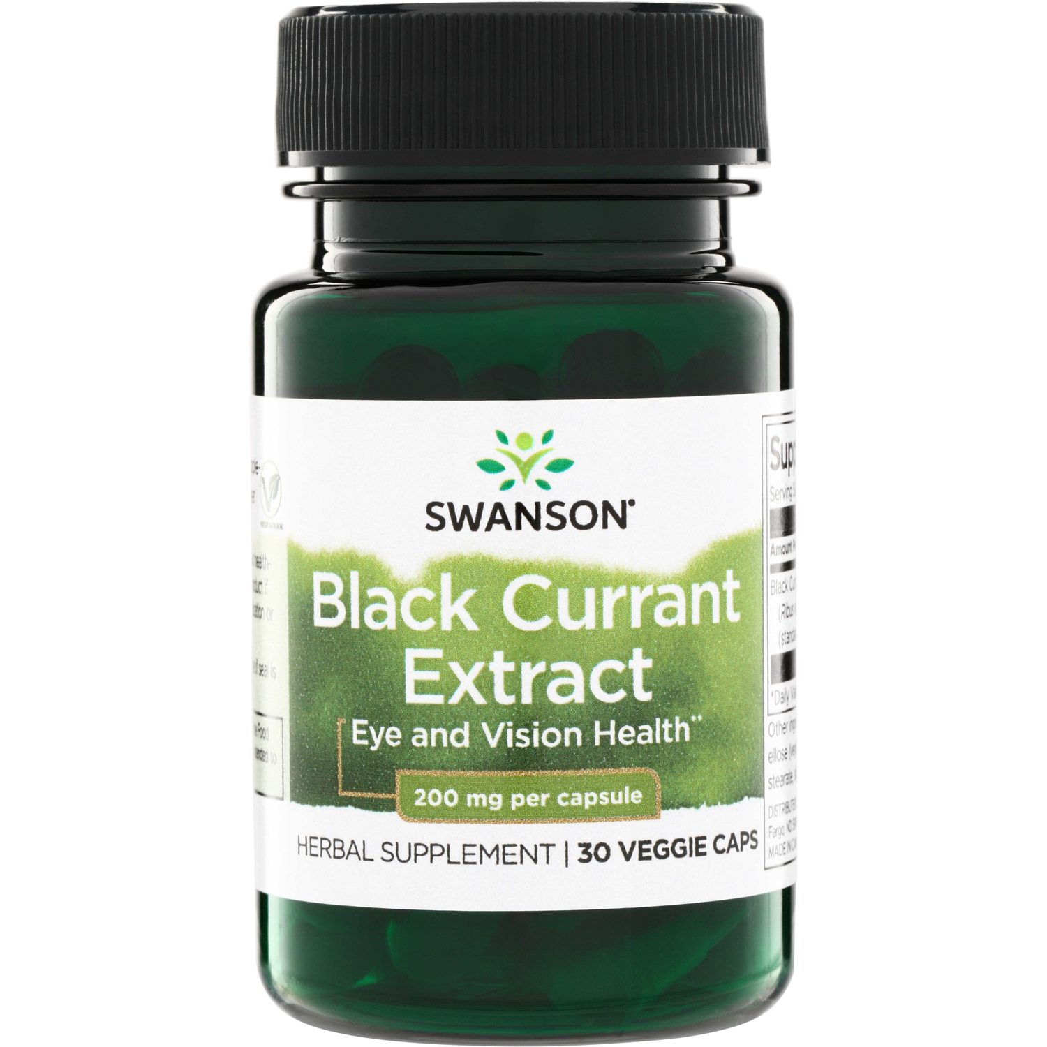 Swanson Vitamins Black Currant Extract Vitamin | 200 mg | 30 Veg Caps