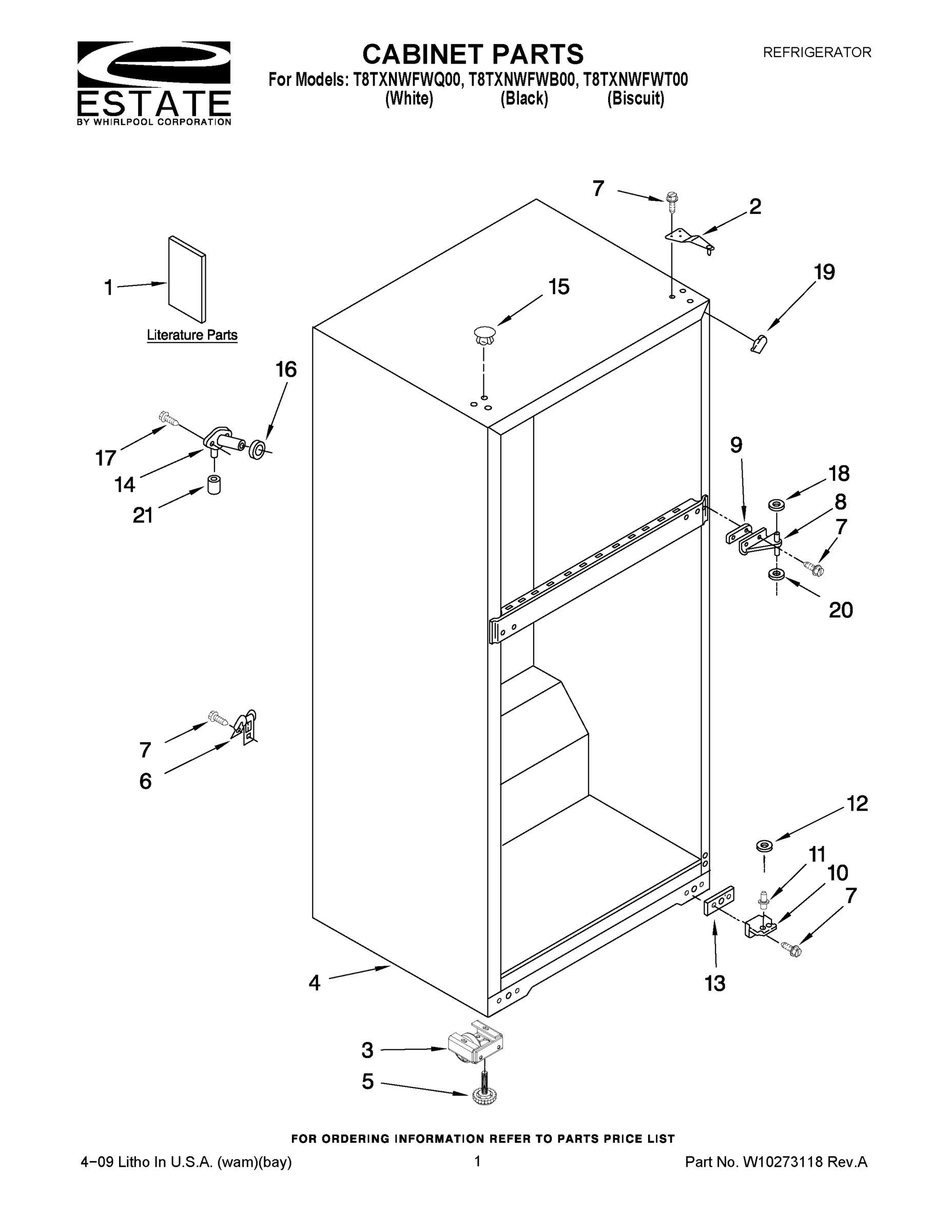01 - CABINET PARTS
