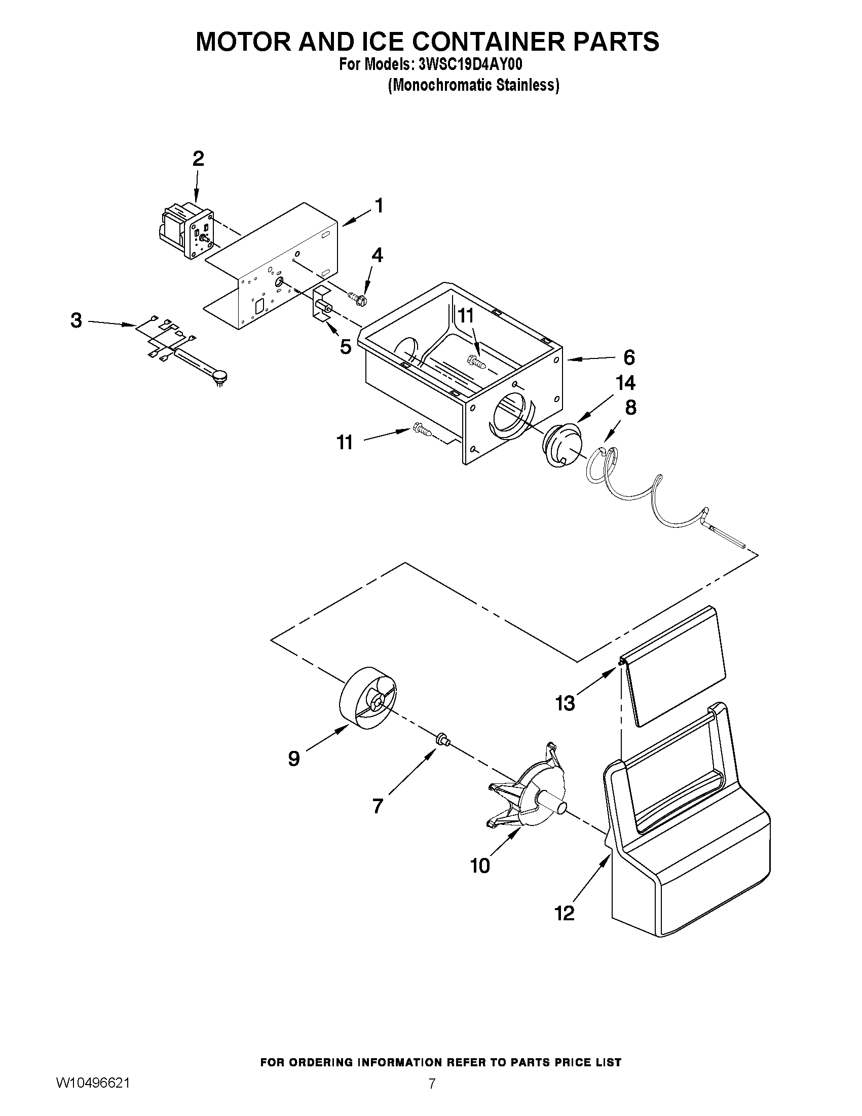 05 - MOTOR AND ICE CONTAINER PARTS