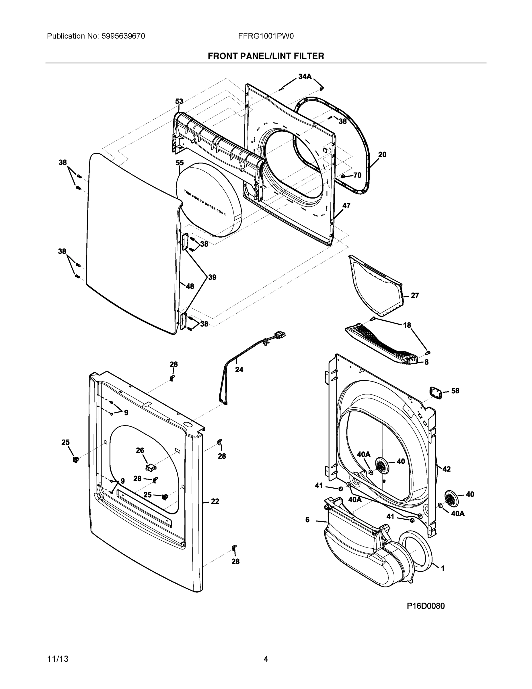03 - FRONT PANEL/LINT FILTER