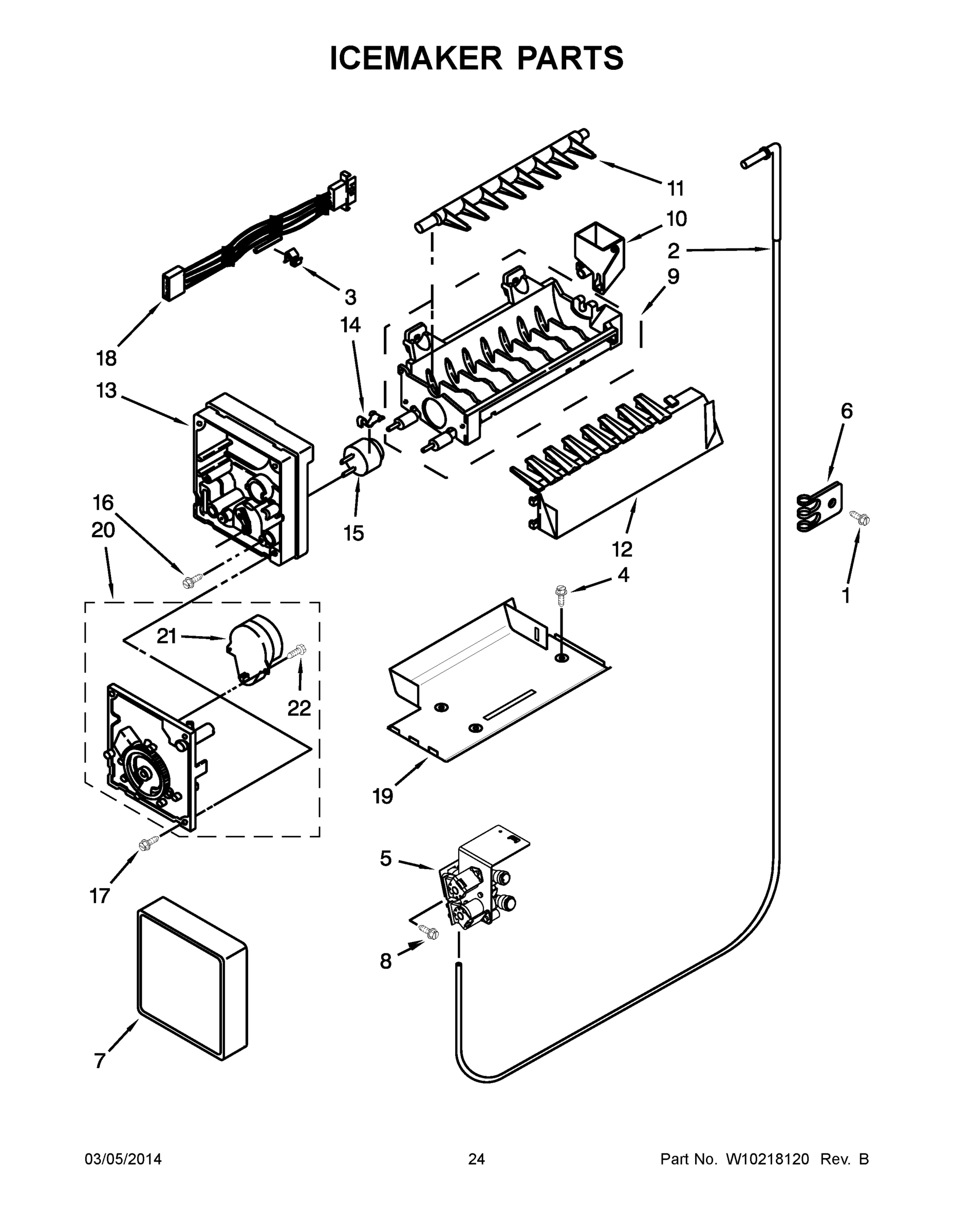 13 - ICEMAKER PARTS