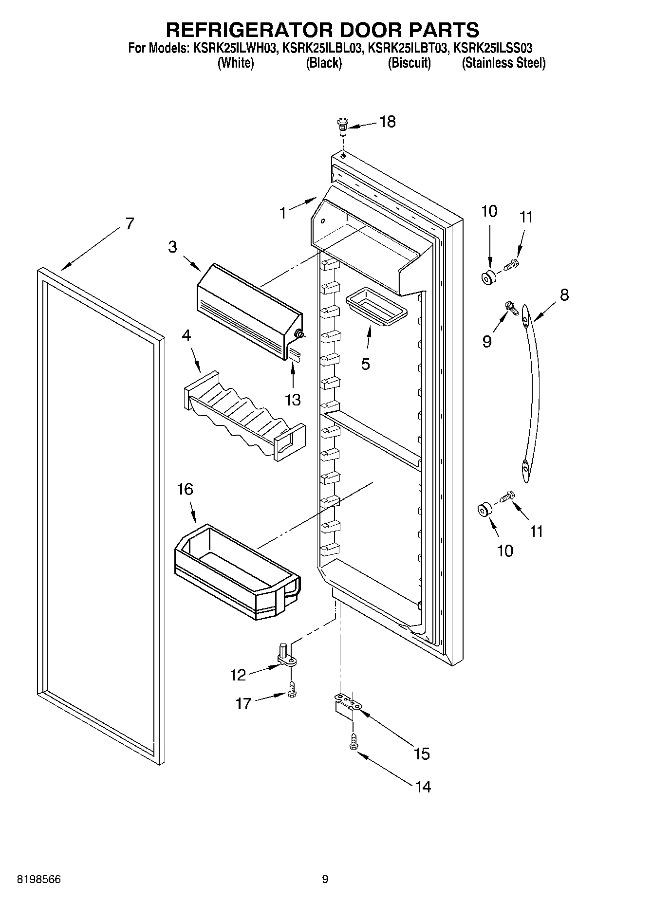 06 - REFRIGERATOR DOOR PARTS