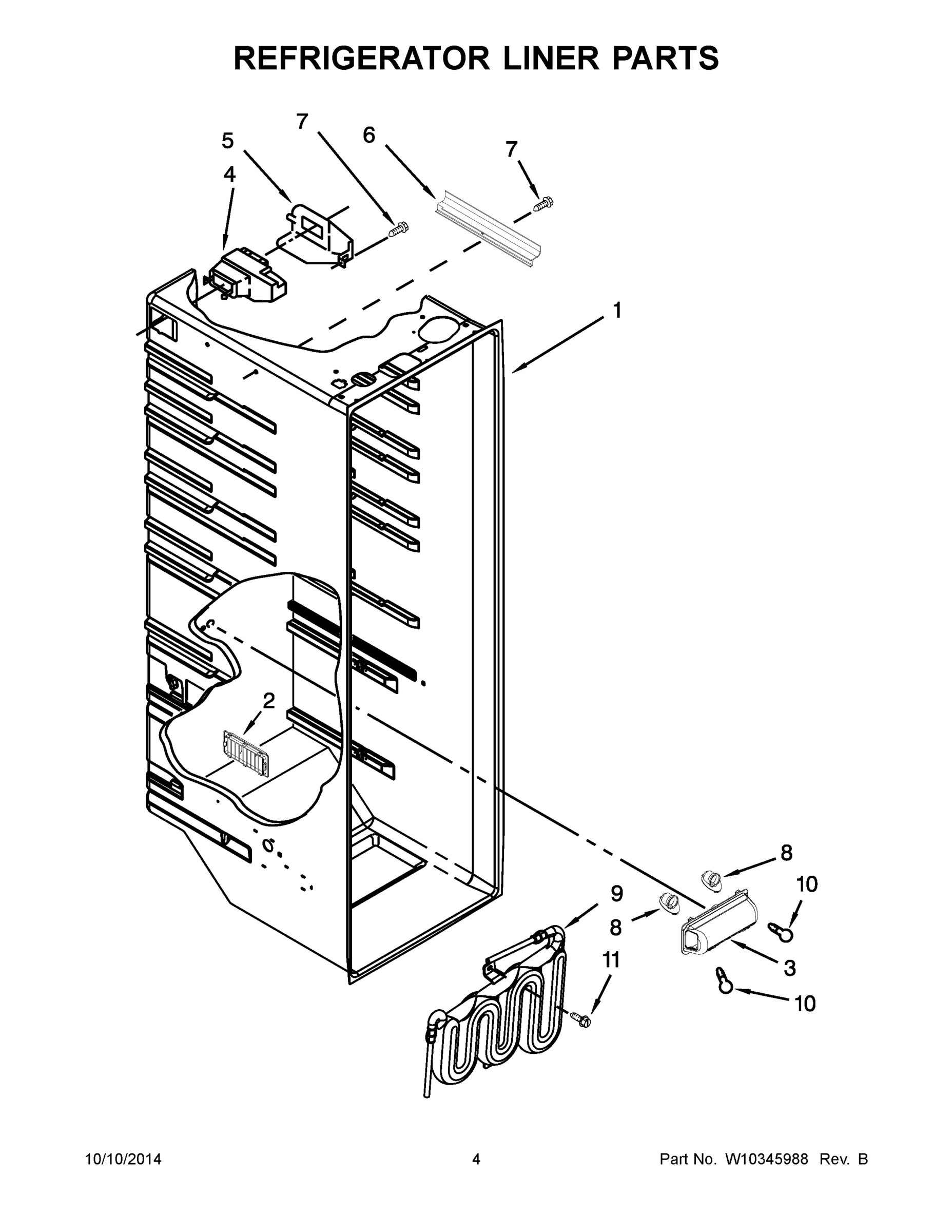03 - REFRIGERATOR LINER PARTS