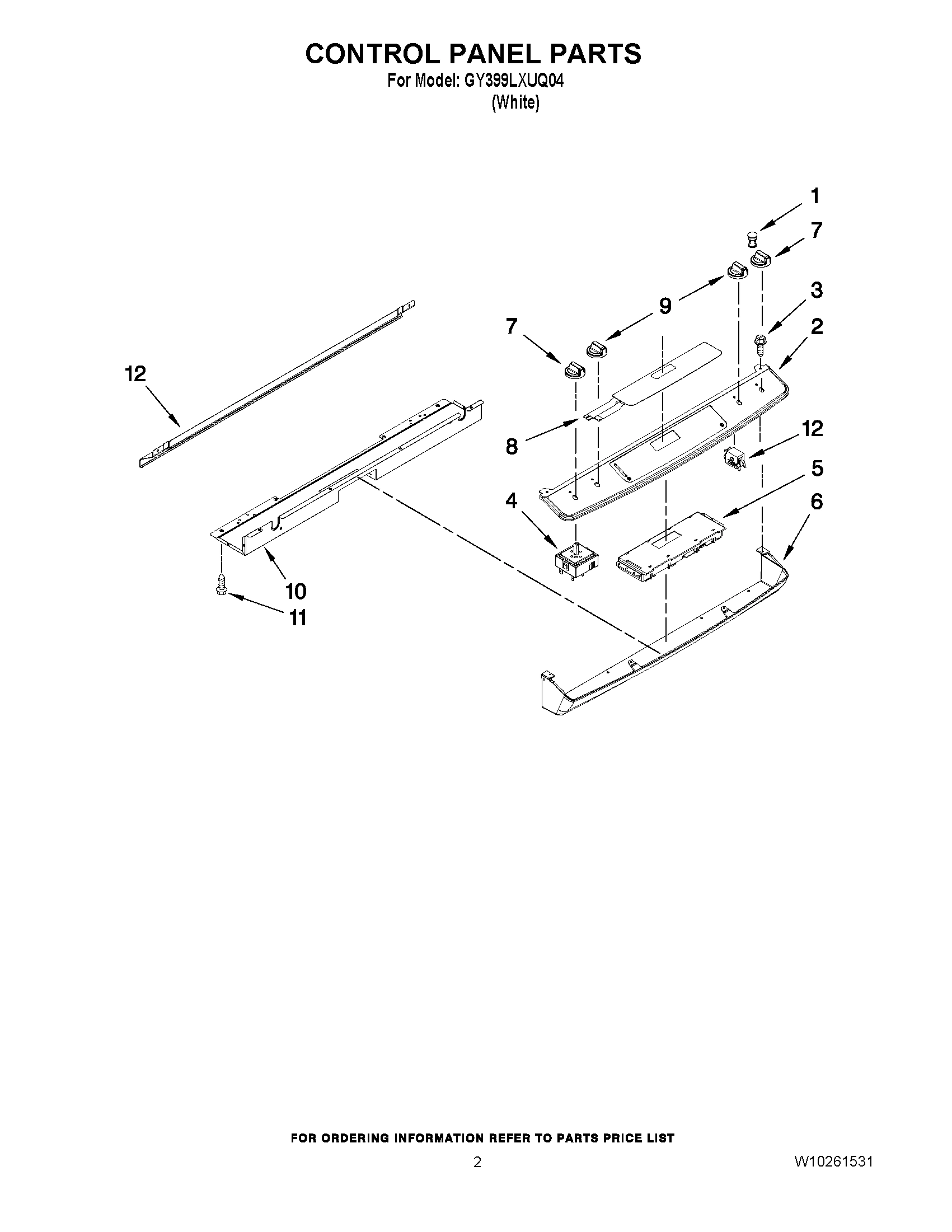02 - CONTROL PANEL PARTS