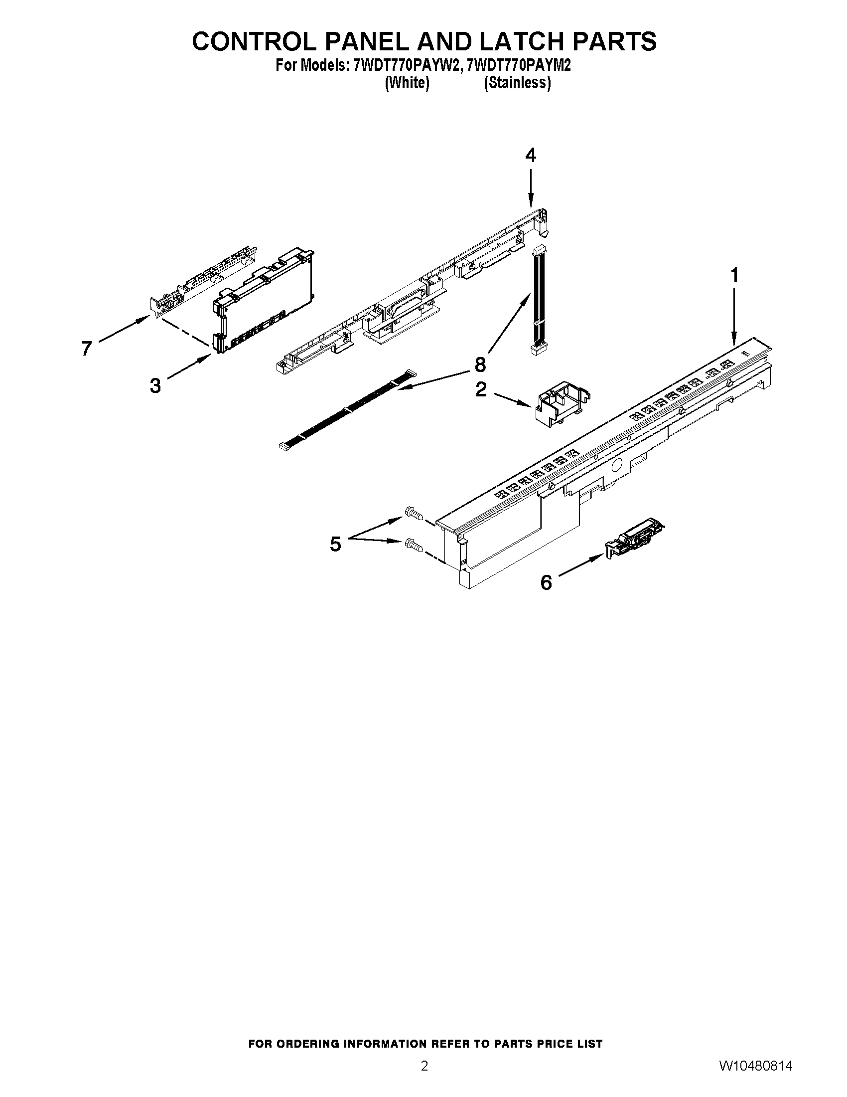 02 - CONTROL PANEL AND LATCH PARTS