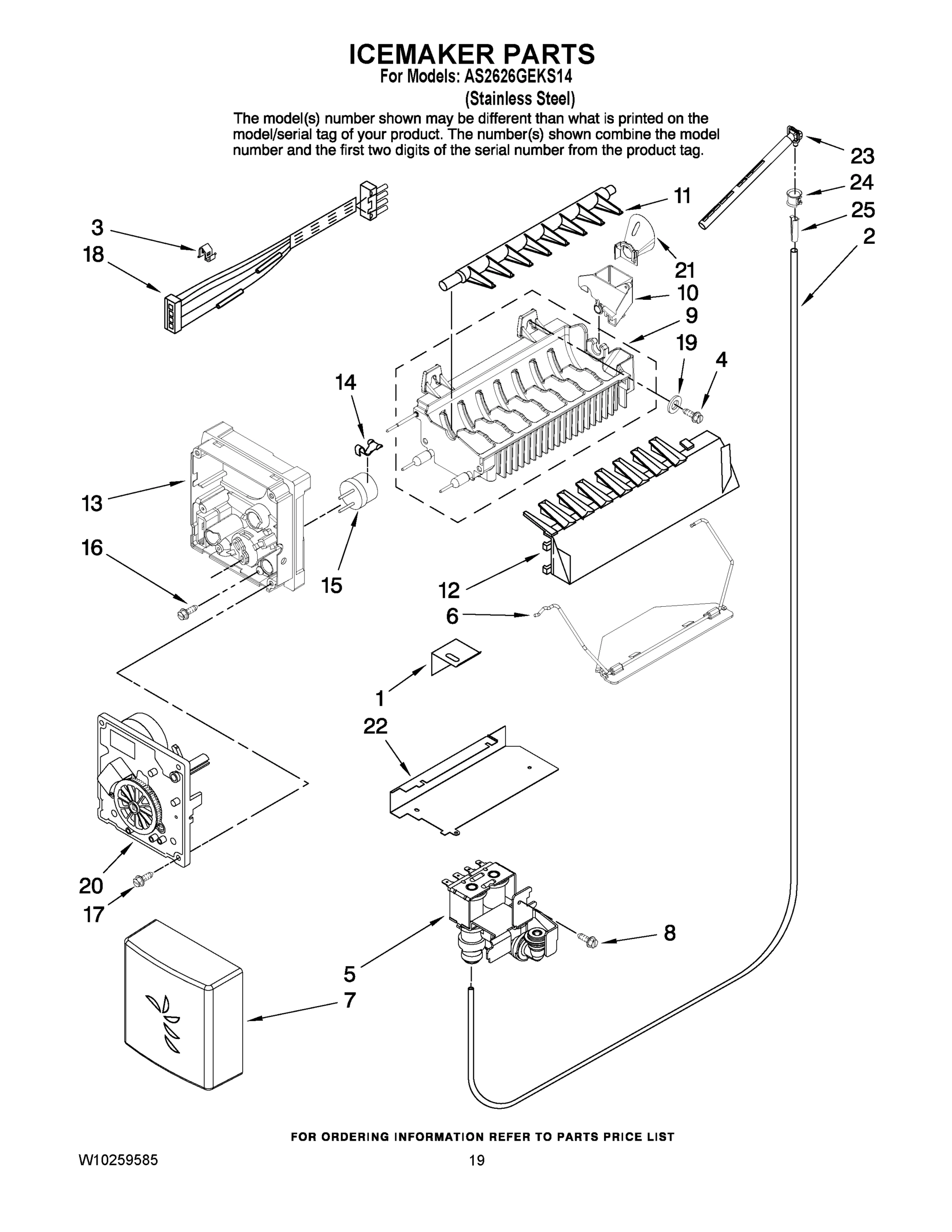 12 - ICEMAKER PARTS