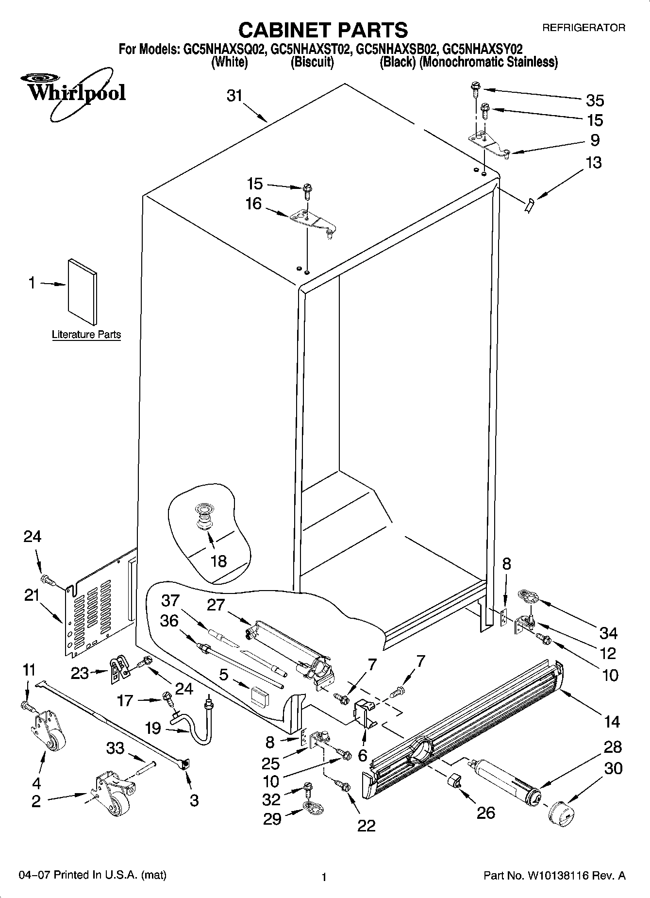 01 - CABINET PARTS