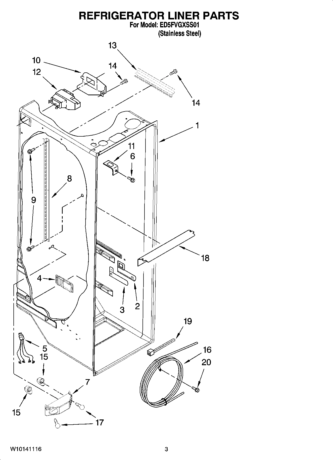 02 - REFRIGERATOR LINER PARTS