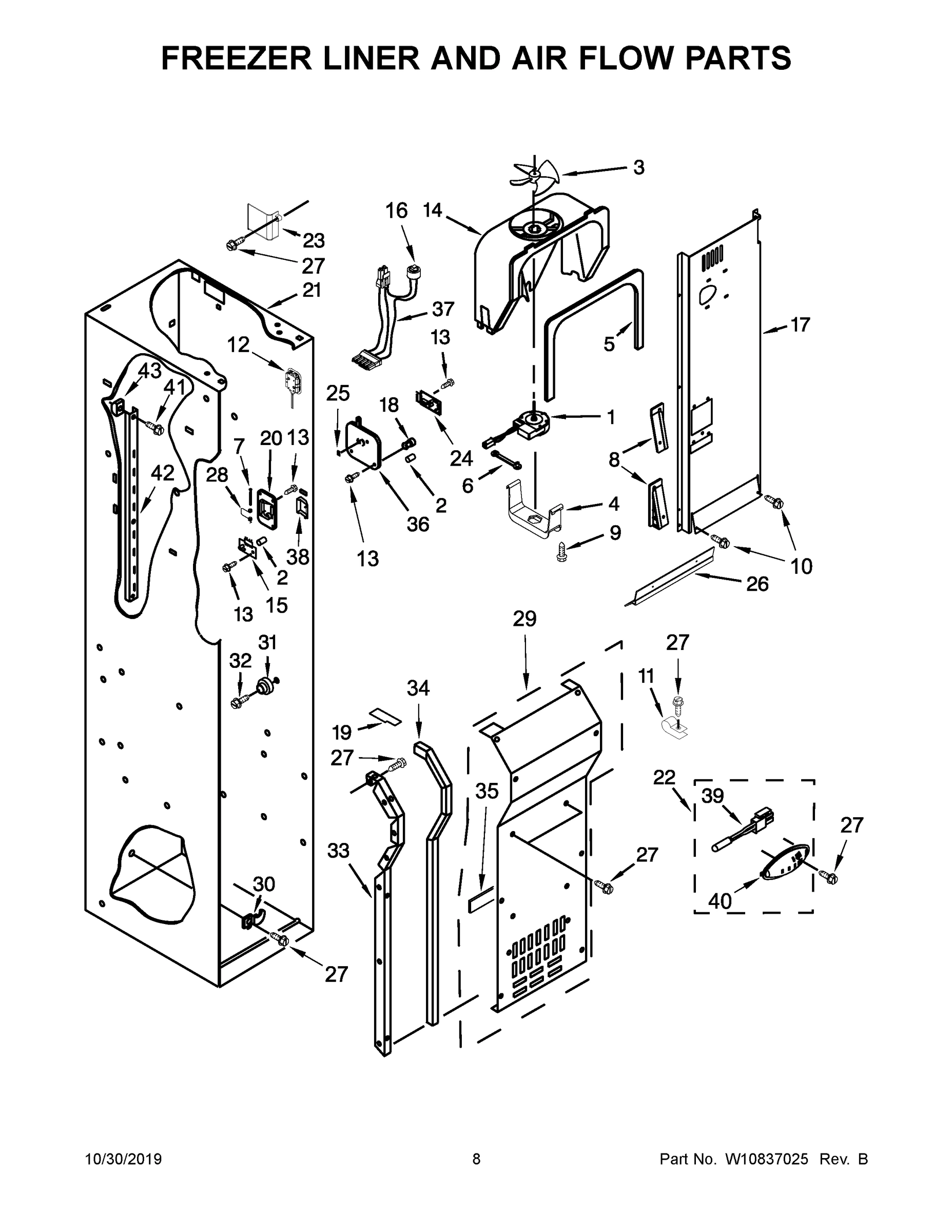 05 - FREEZER LINER AND AIR FLOW PARTS