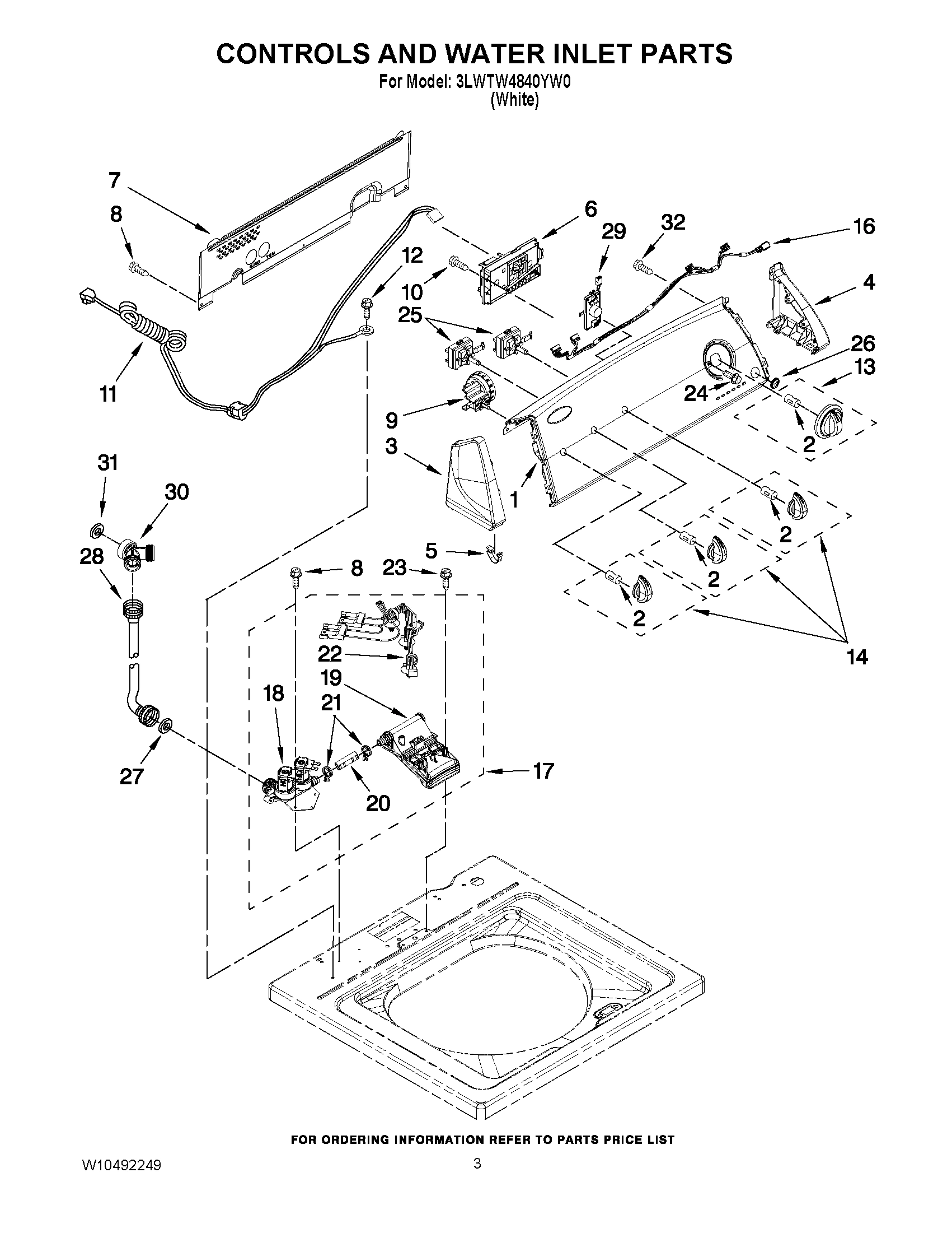 02 - CONTROLS AND WATER INLET PARTS