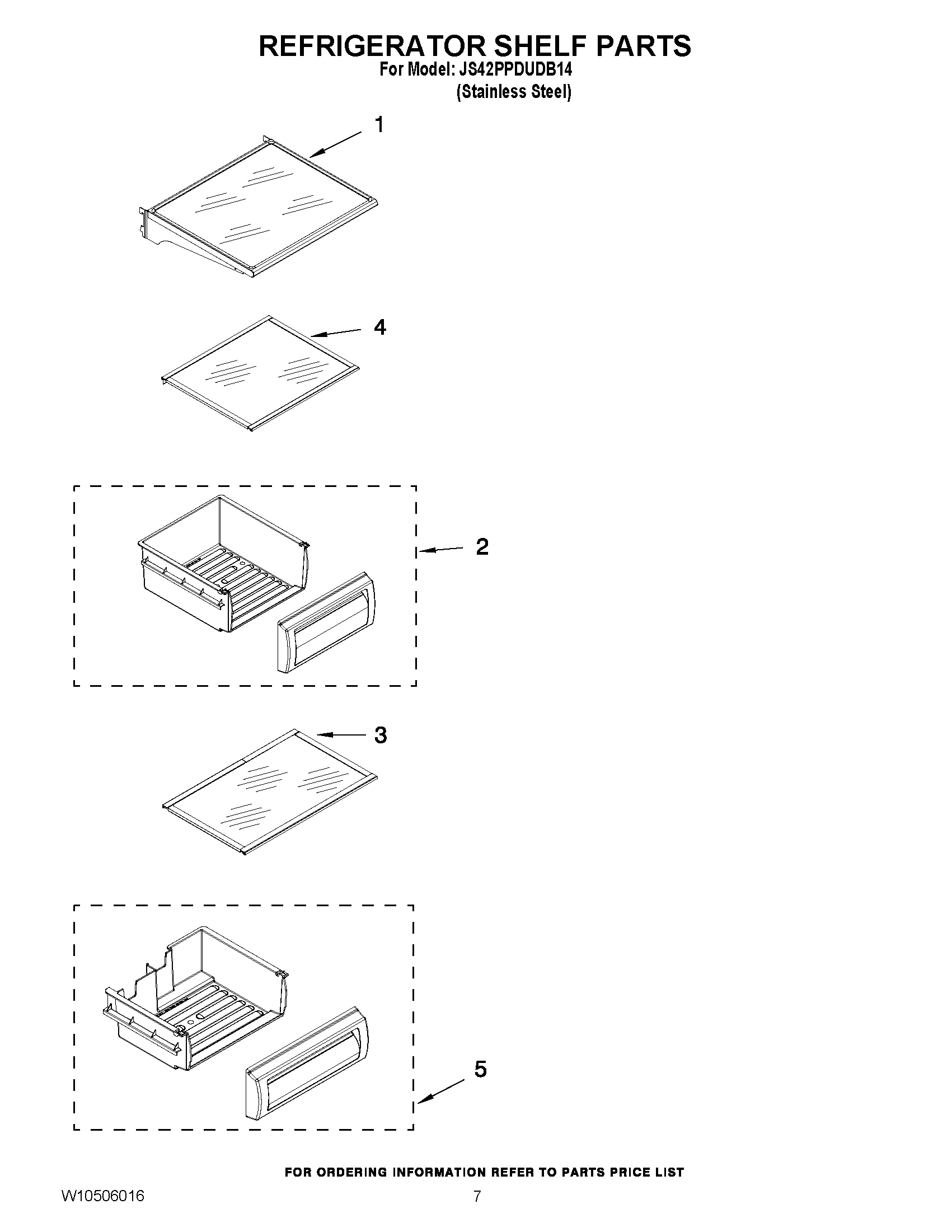 05 - REFRIGERATOR SHELF PARTS
