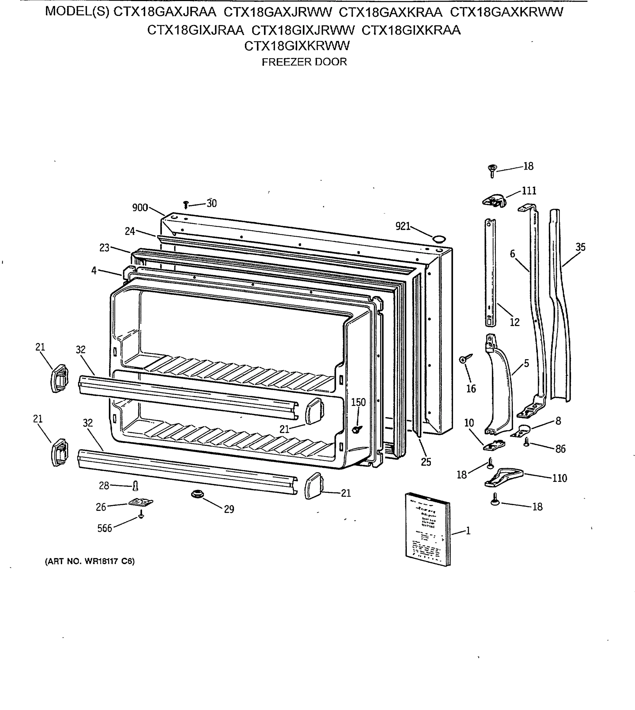 FREEZER DOOR