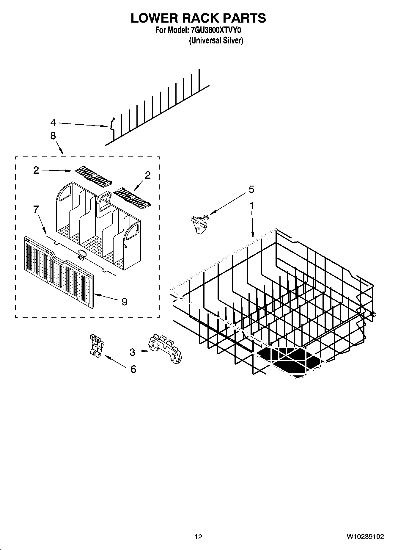 10 - LOWER RACK PARTS
