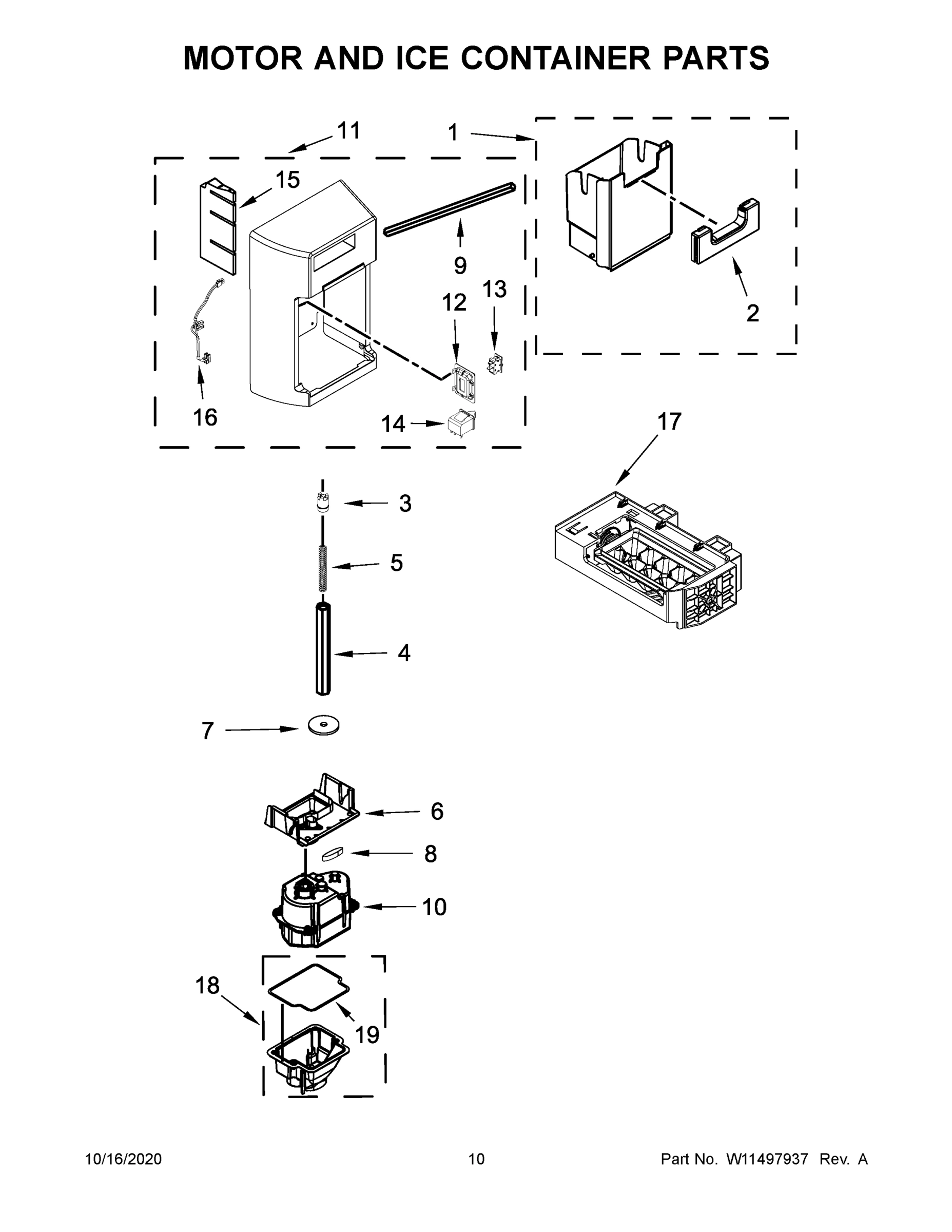 06 - MOTOR AND ICE CONTAINER PARTS