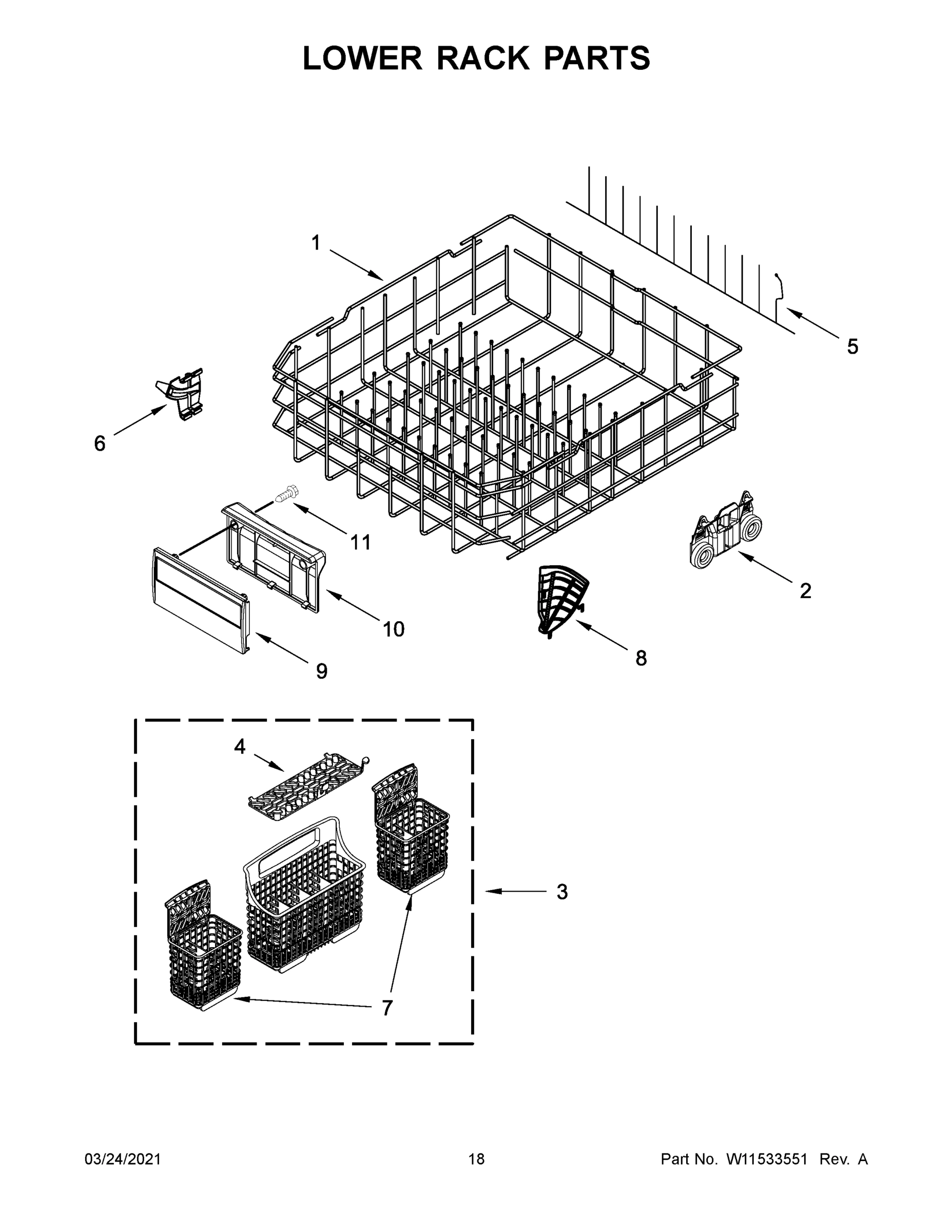 10 - LOWER RACK PARTS
