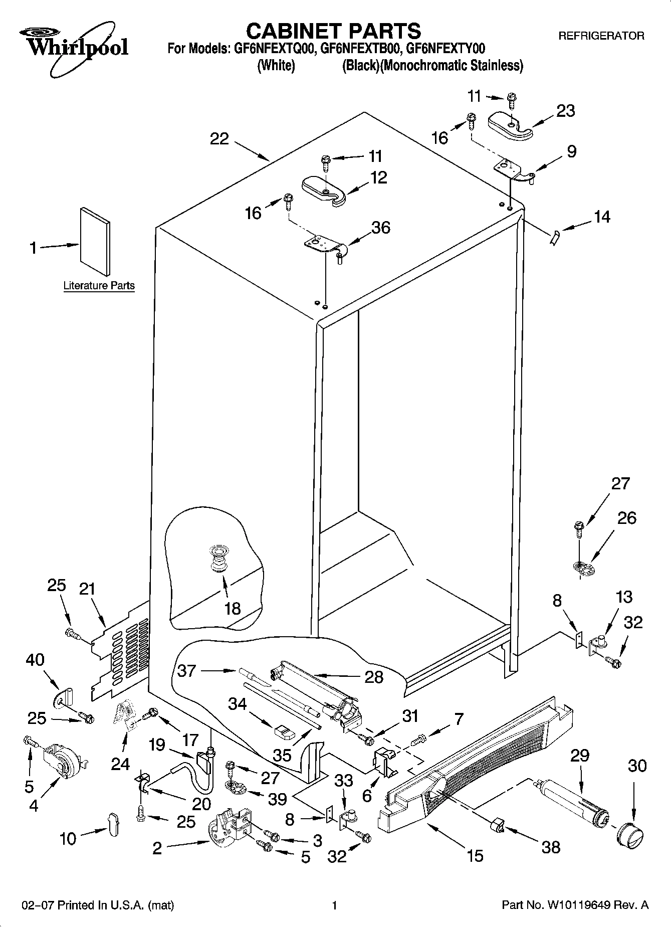 01 - CABINET PARTS