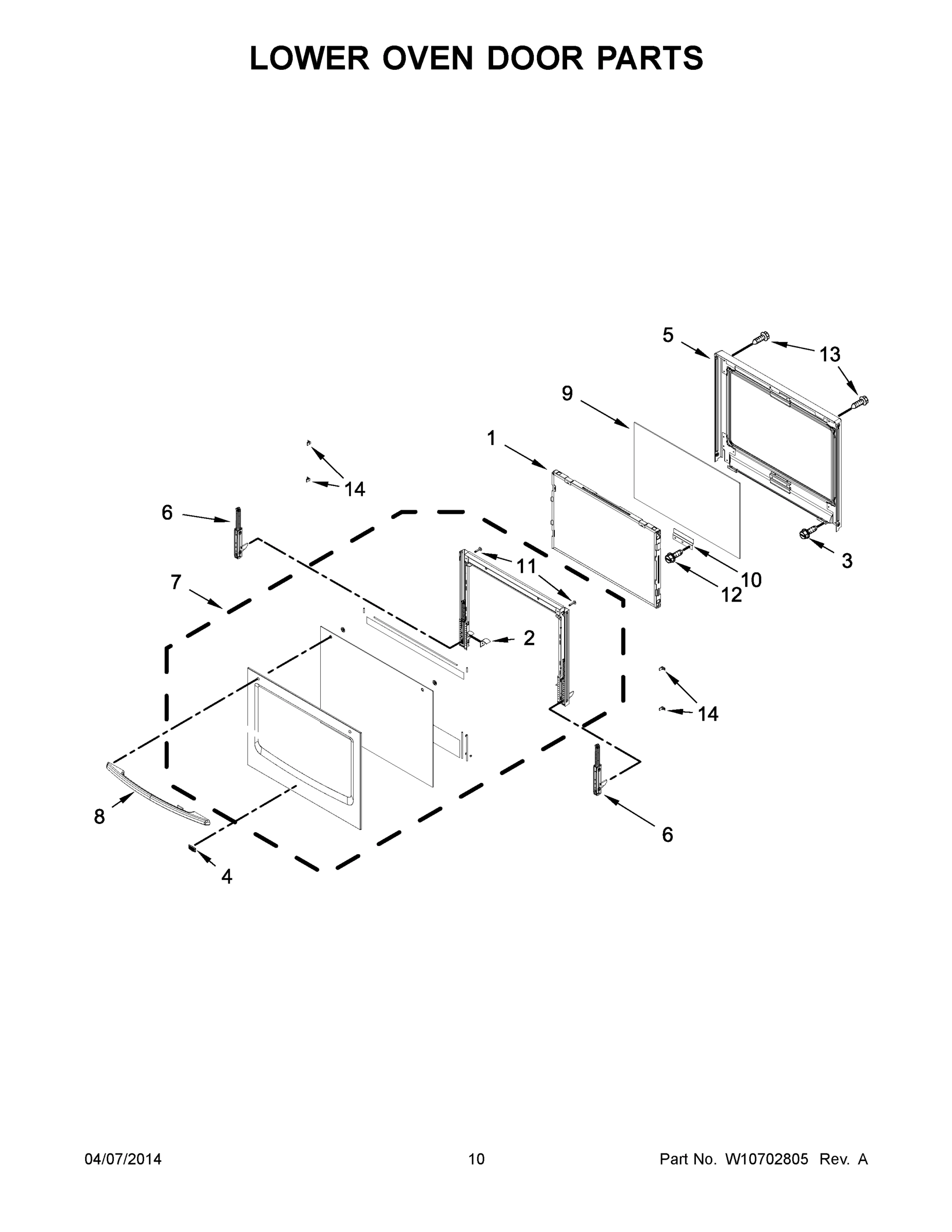 06 - LOWER OVEN DOOR PARTS