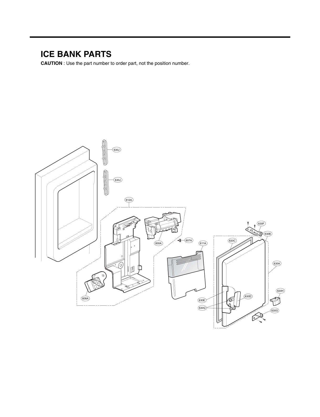 ICE BIN PARTS
