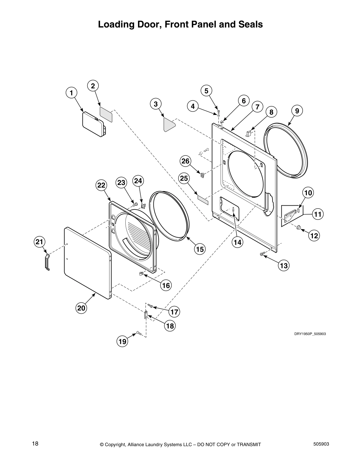 Loading Door, Front Panel and Seals