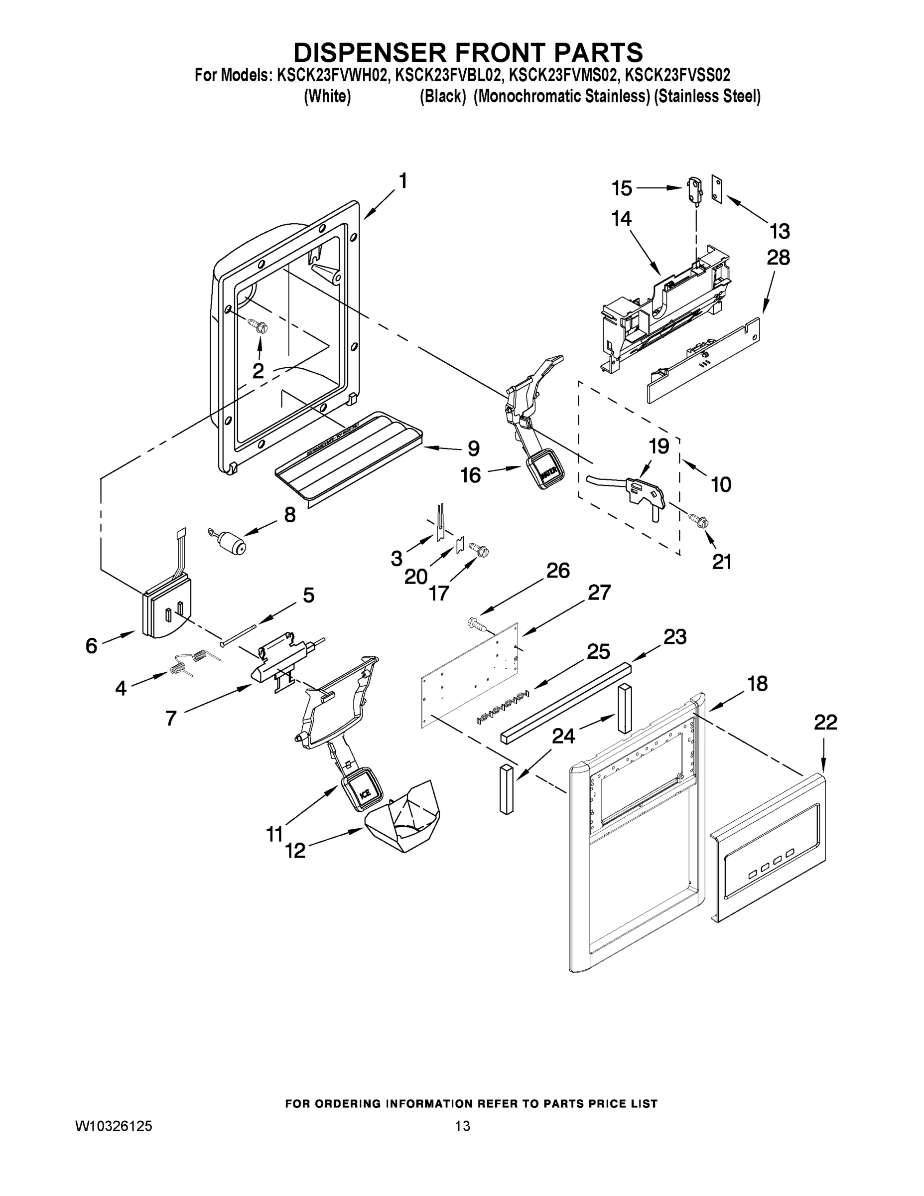 08 - DISPENSER FRONT PARTS