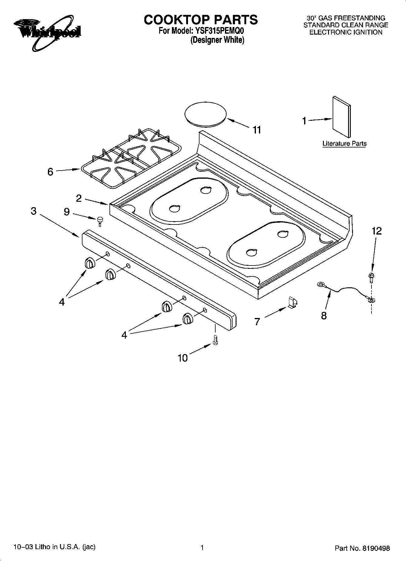 01 - COOKTOP PARTS