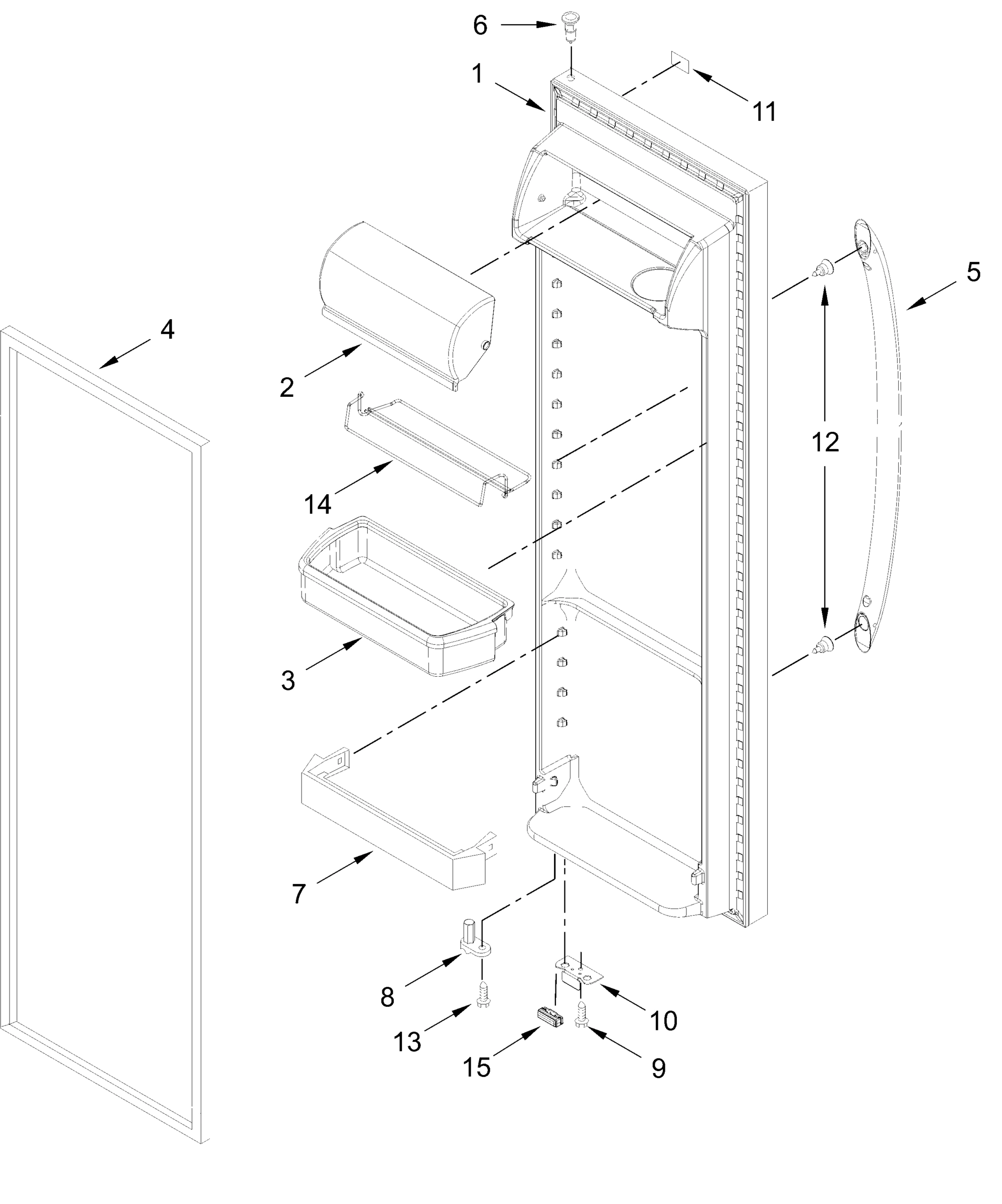 REFRIGERATOR DOOR PARTS