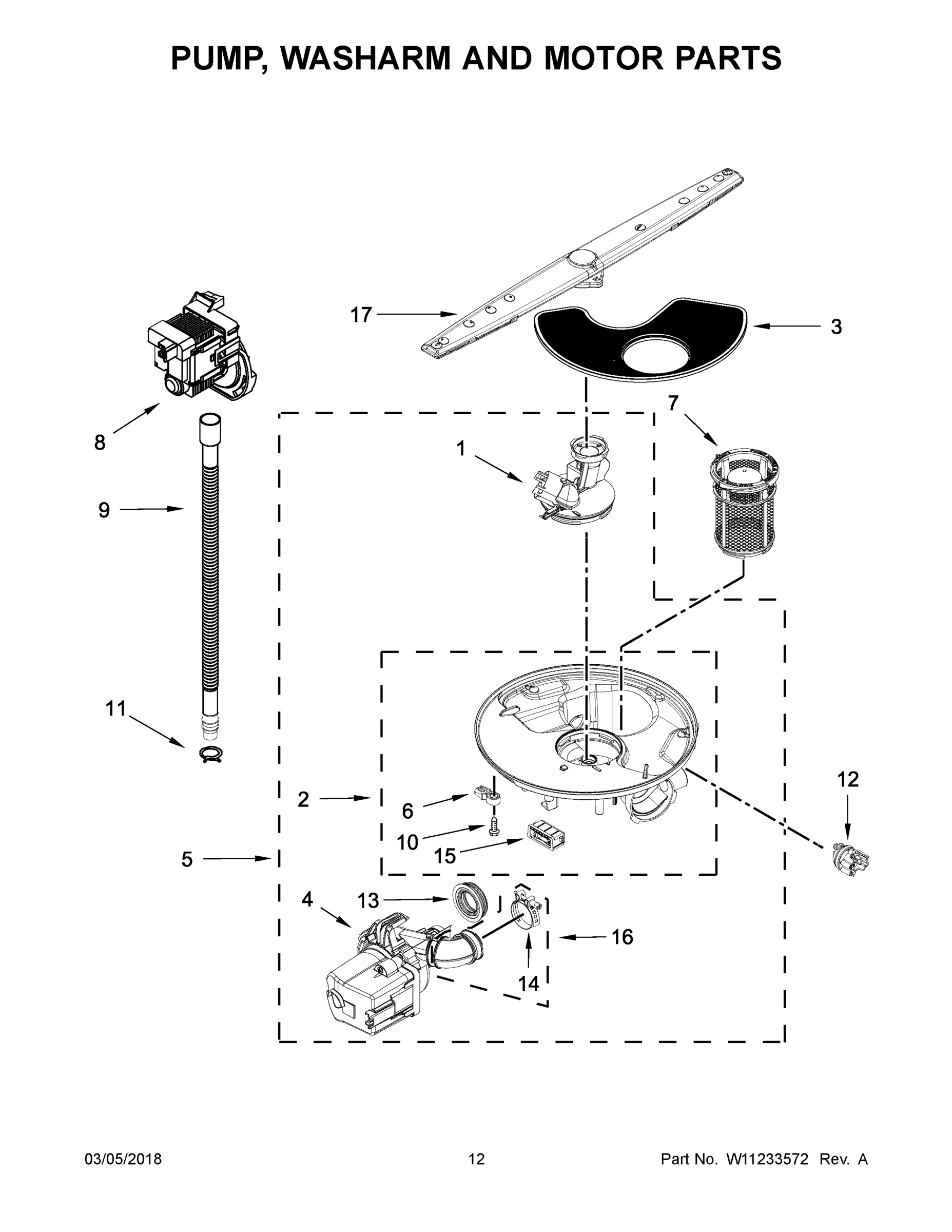 07 - PUMP, WASHARM AND MOTOR PARTS