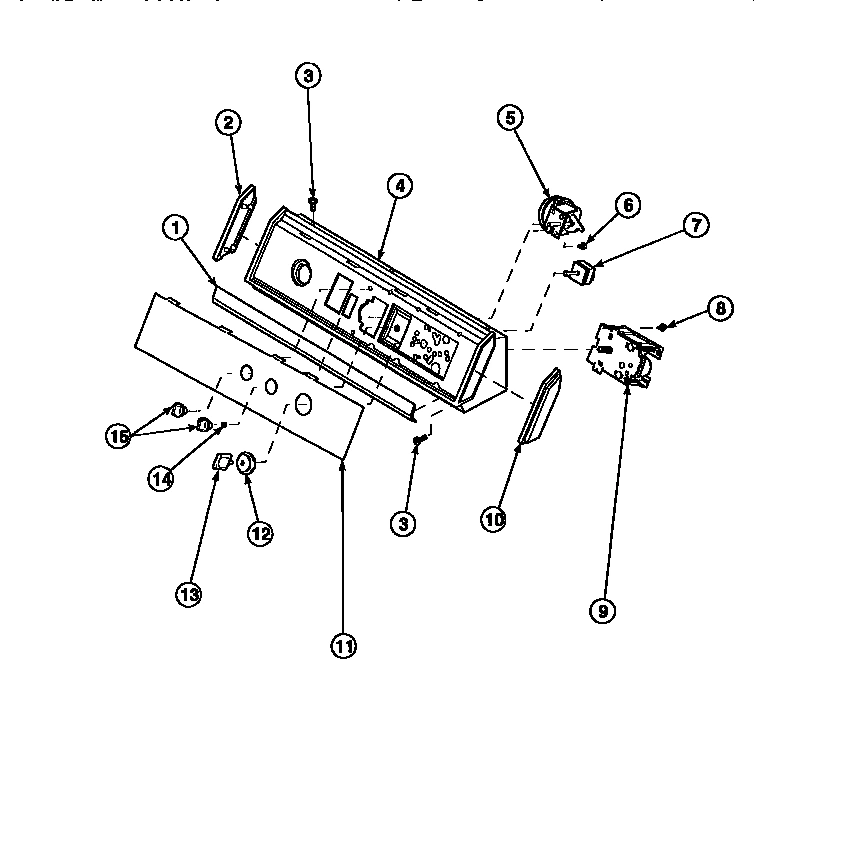 11 - GRAPHIC PANEL, CONTROL HOOD AND CONTROLS