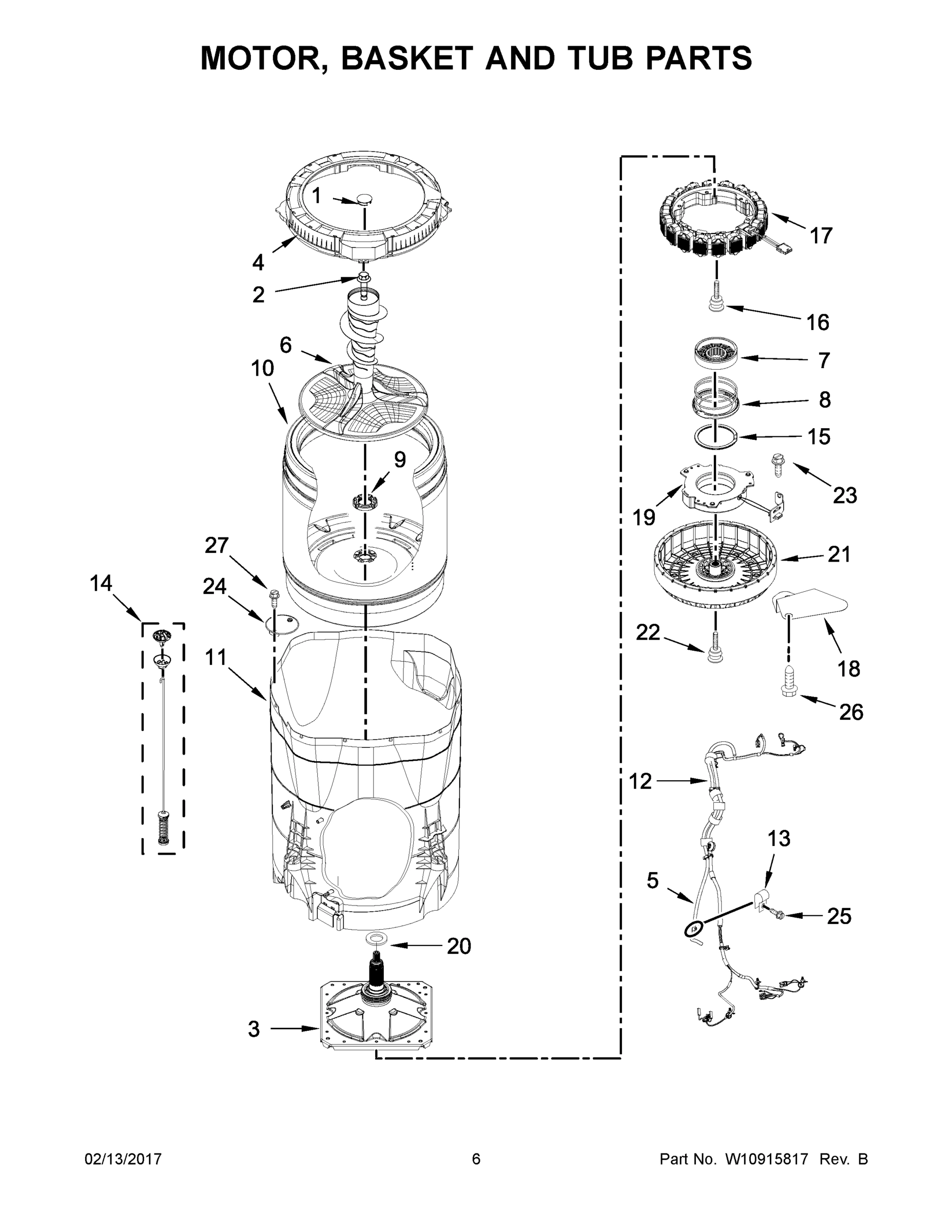 04 - MOTOR, BASKET AND TUB PARTS