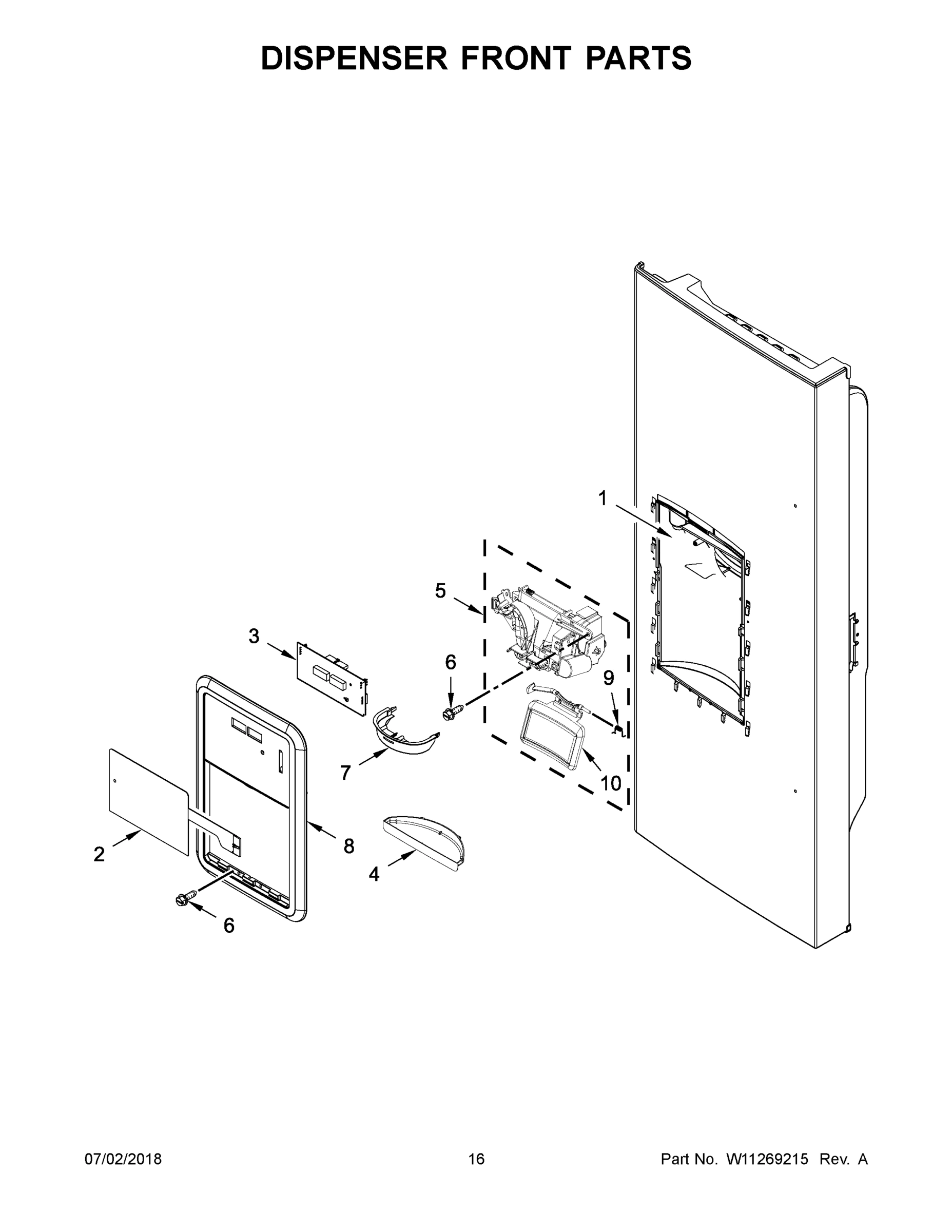 09 - DISPENSER FRONT PARTS