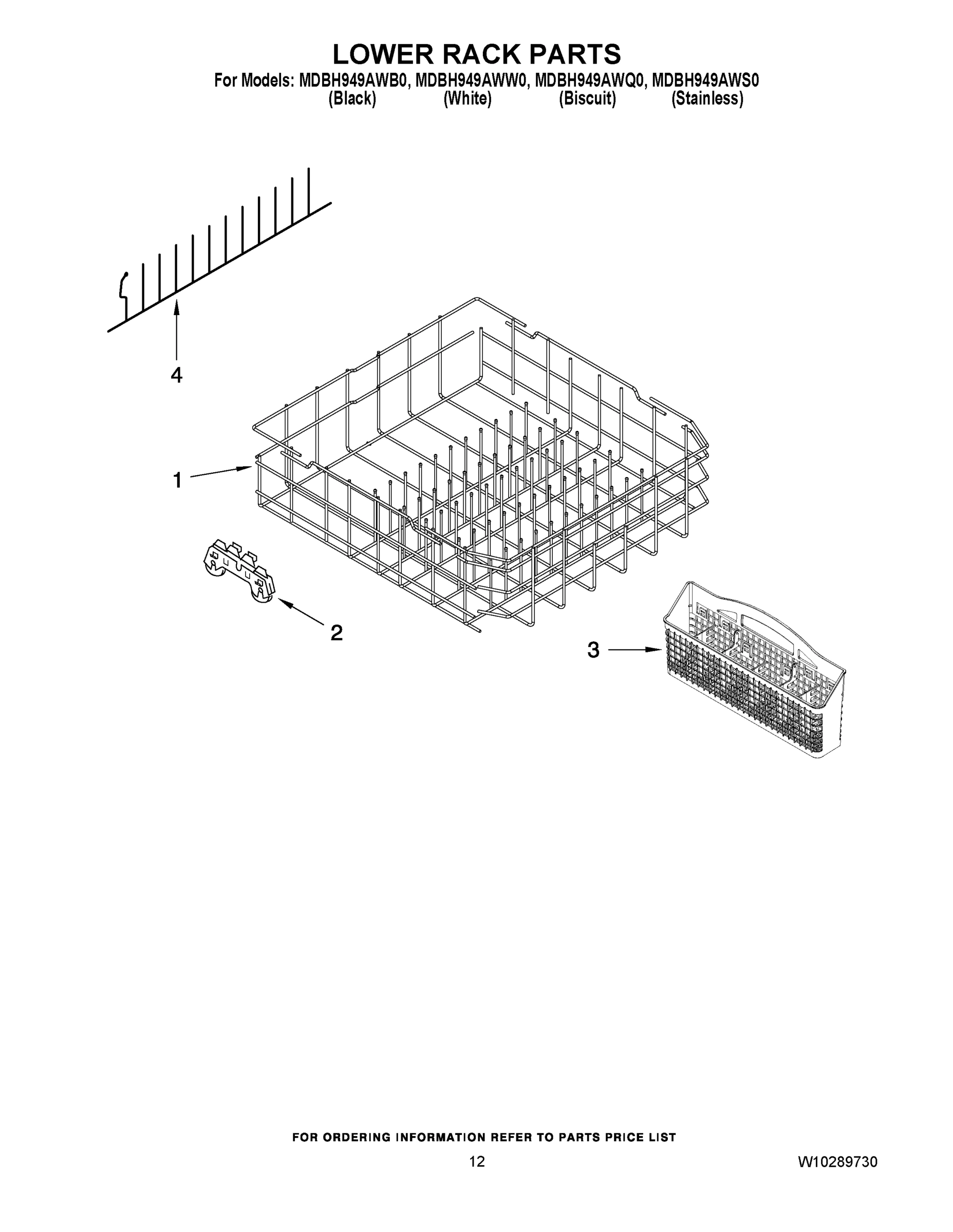 10 - LOWER RACK PARTS