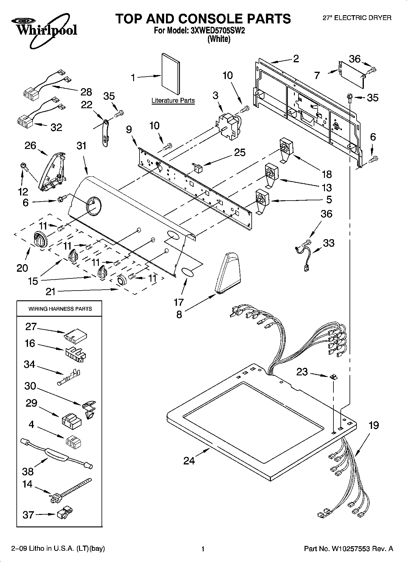 01 - TOP AND CONSOLE PARTS