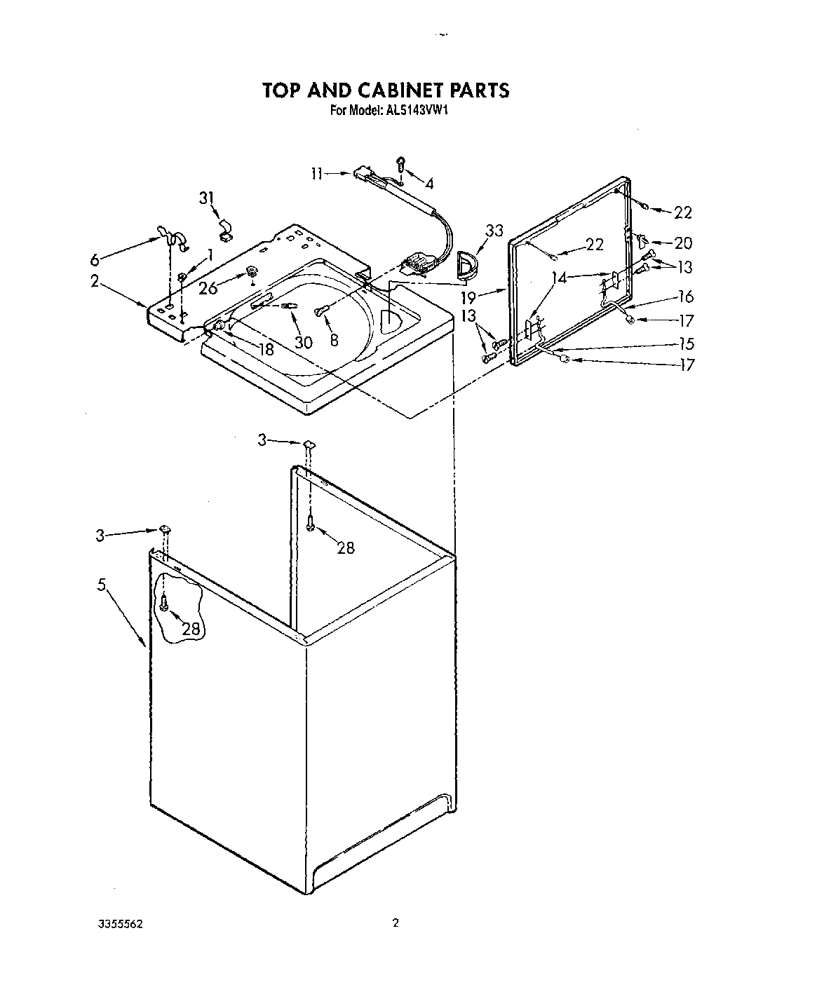 02 - TOP AND CABINET, LIT/OPTIONAL