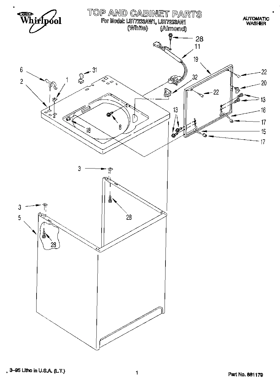01 - TOP AND CABINET, LIT/OPTIONAL