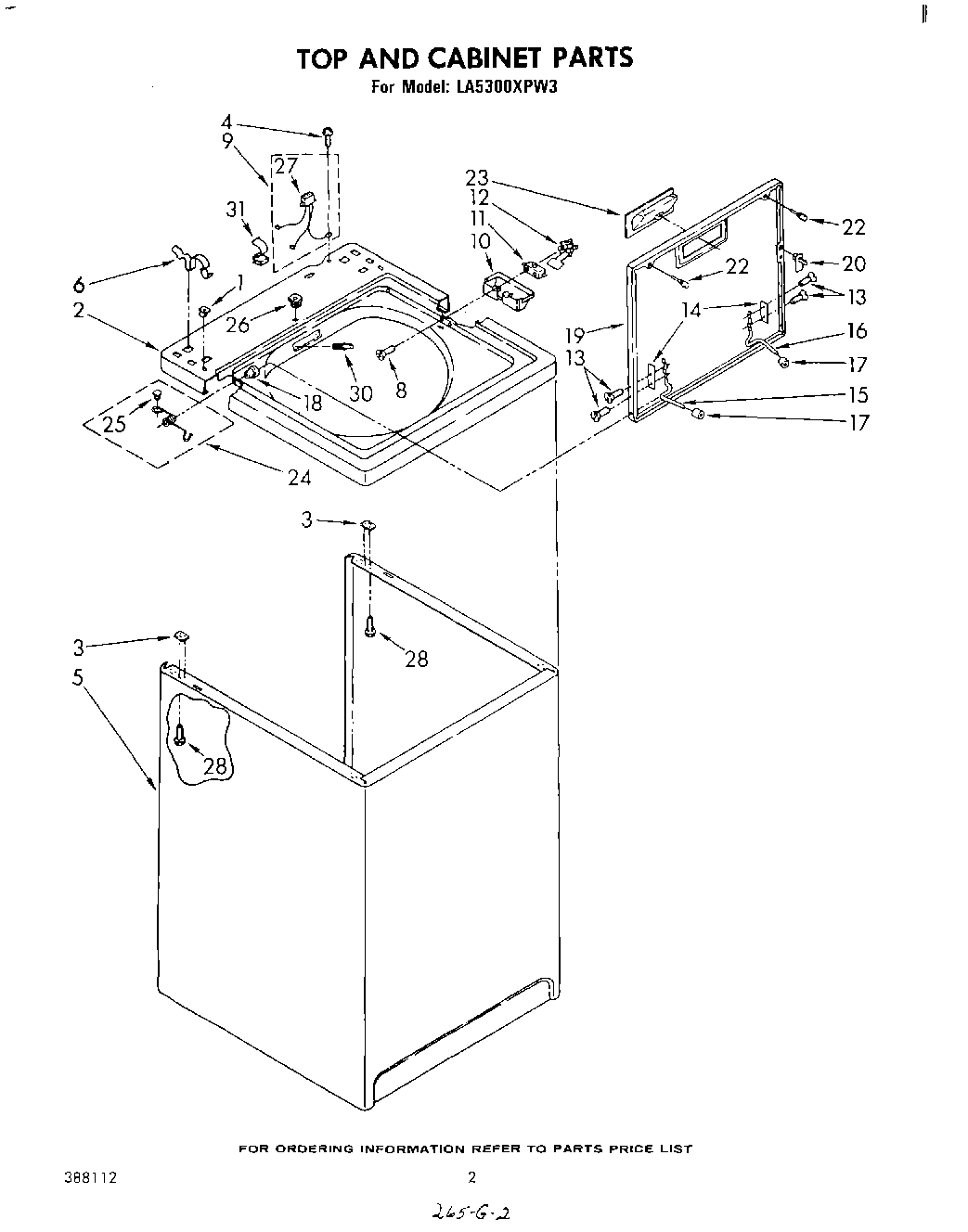 02 - TOP AND CABINET , LIT/OPTIONAL