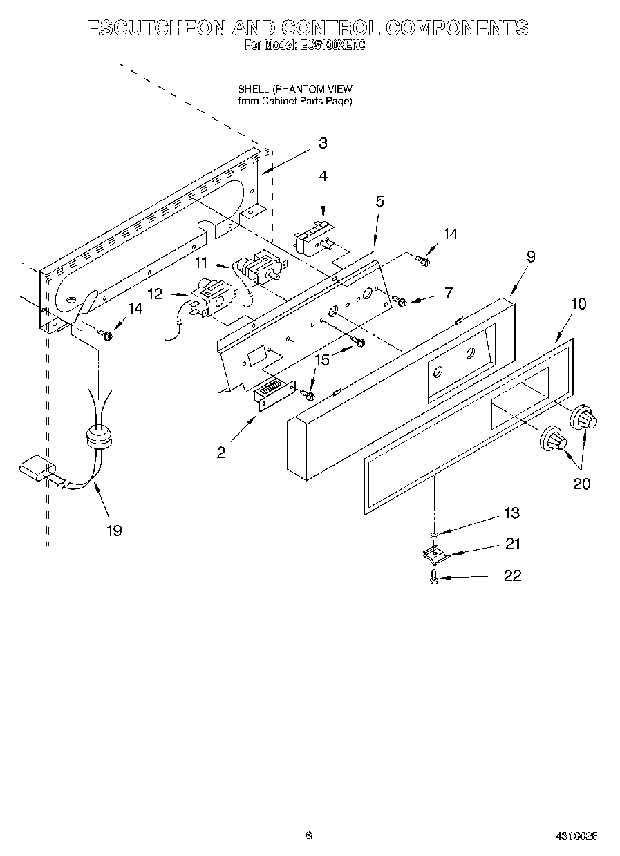04 - ESCUTCHEON AND CONTROL COMPONENTS